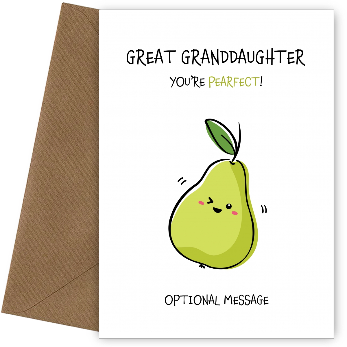 Fruit Pun You Re Perfect Card For Great Granddaughter