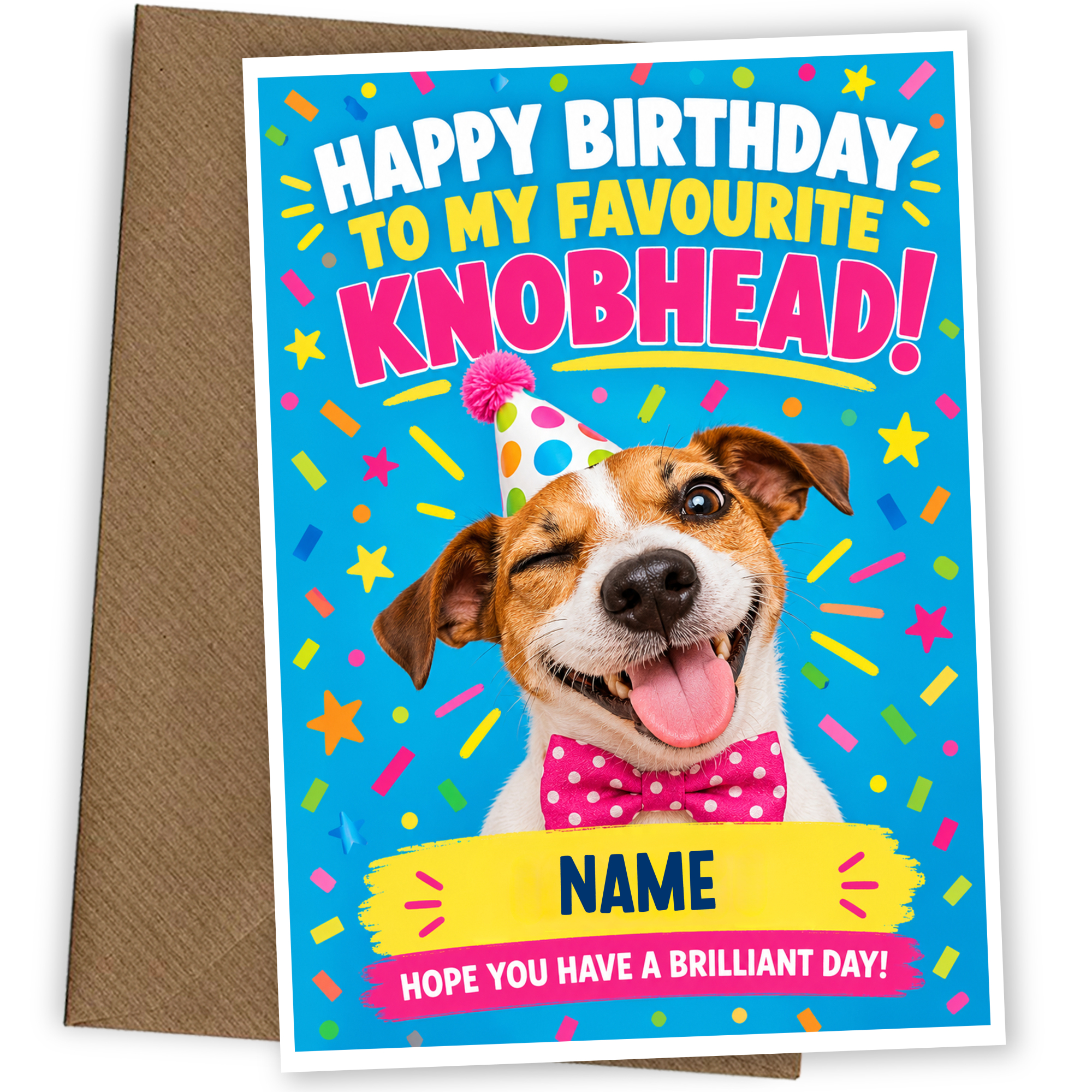 Funny Birthday Card My Favourite Knobhead 2