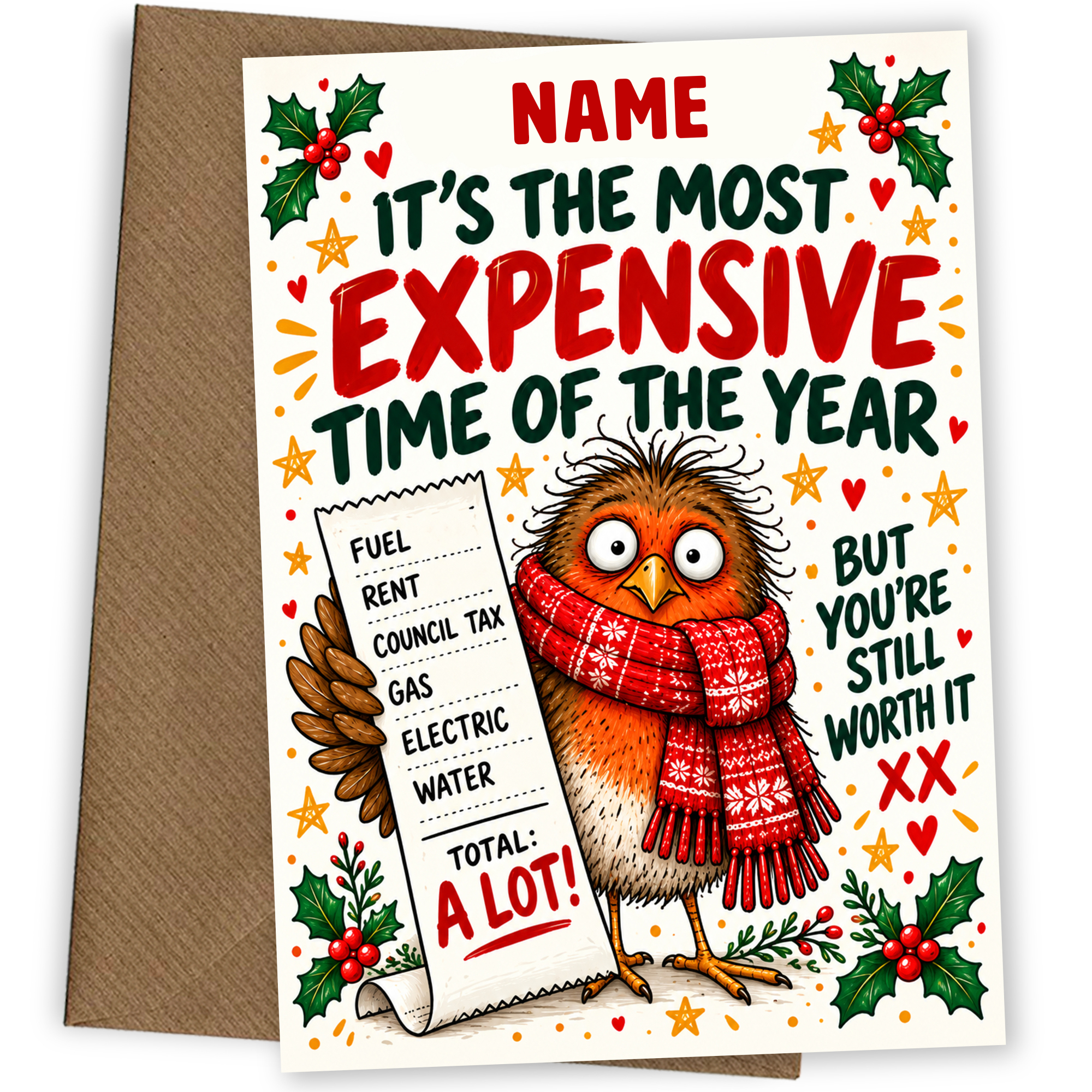 Funny Christmas Card - Cost of Living
