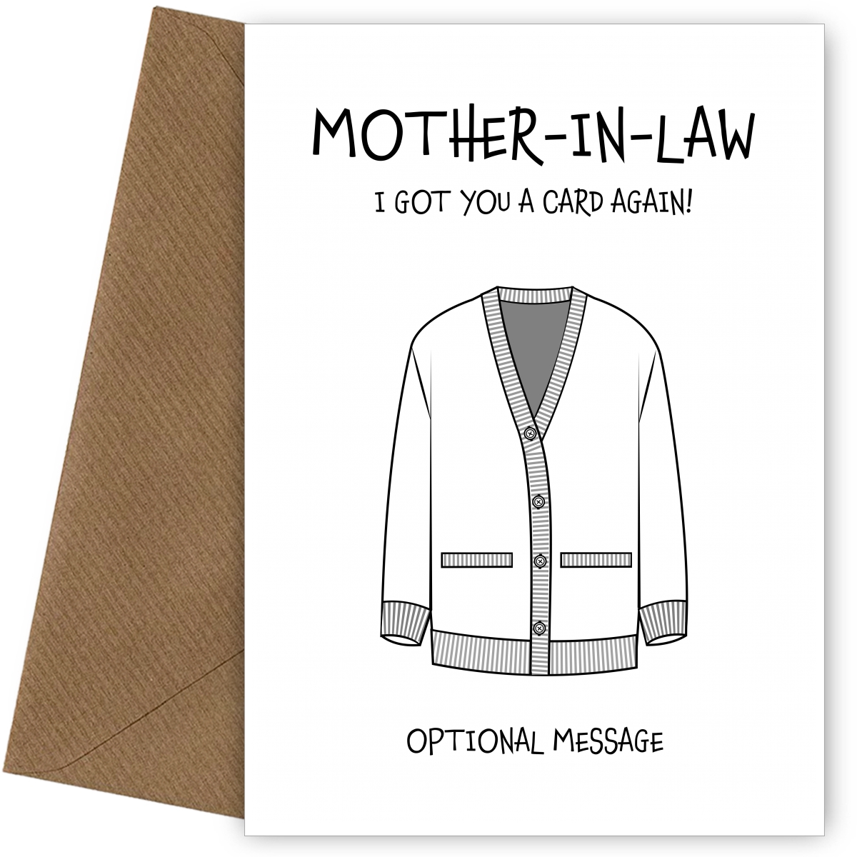 Got You A Cardigan Card For Mother In Law