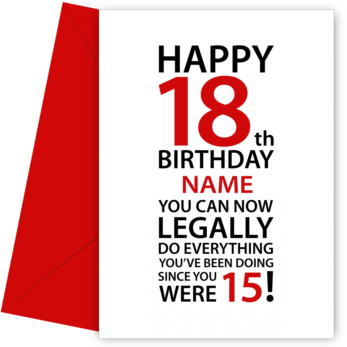 Happy 18th Birthday Card