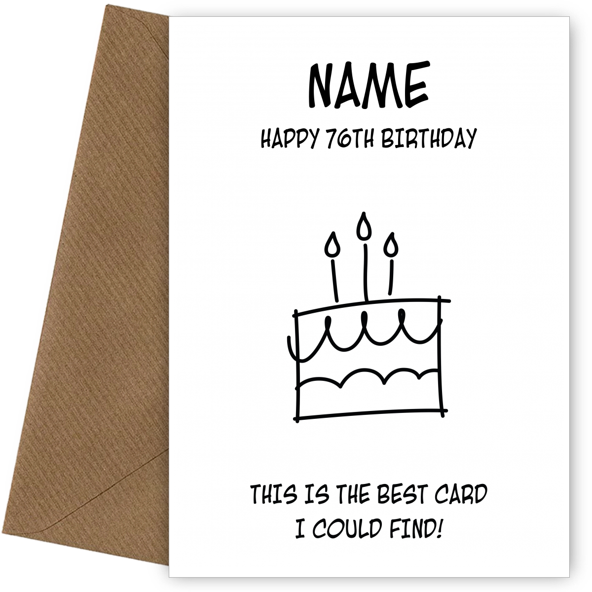 Happy 76th Birthday Card - Best Card I Could Find!