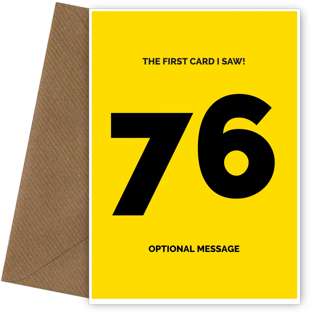 Happy 76th Birthday Card - First Card I Saw!