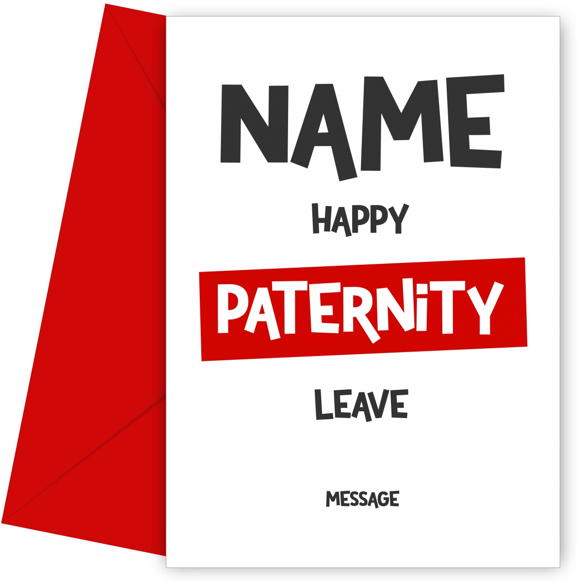 Happy Paternity Leave Card