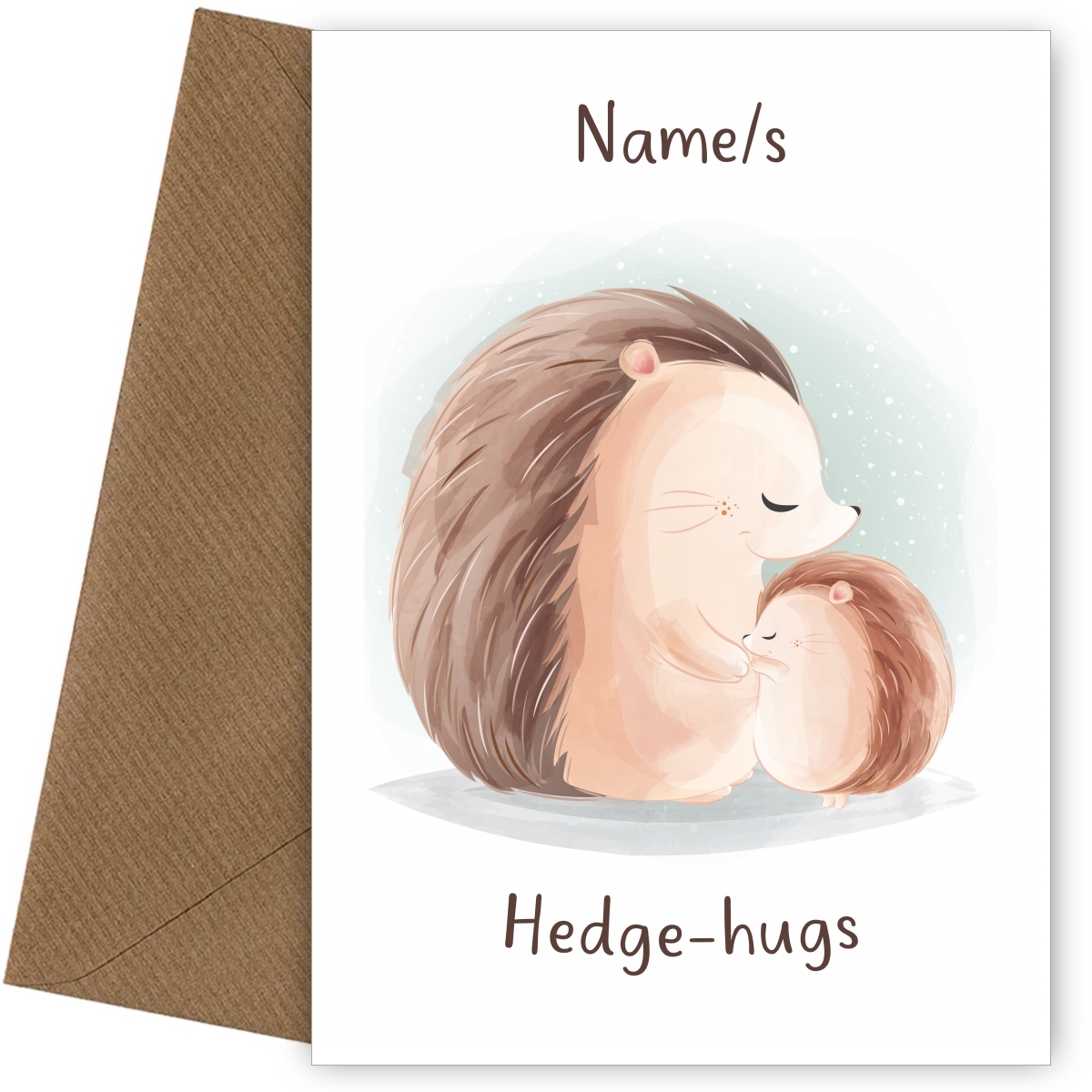 Personalised Hedge Hugs Card (Father and Son)