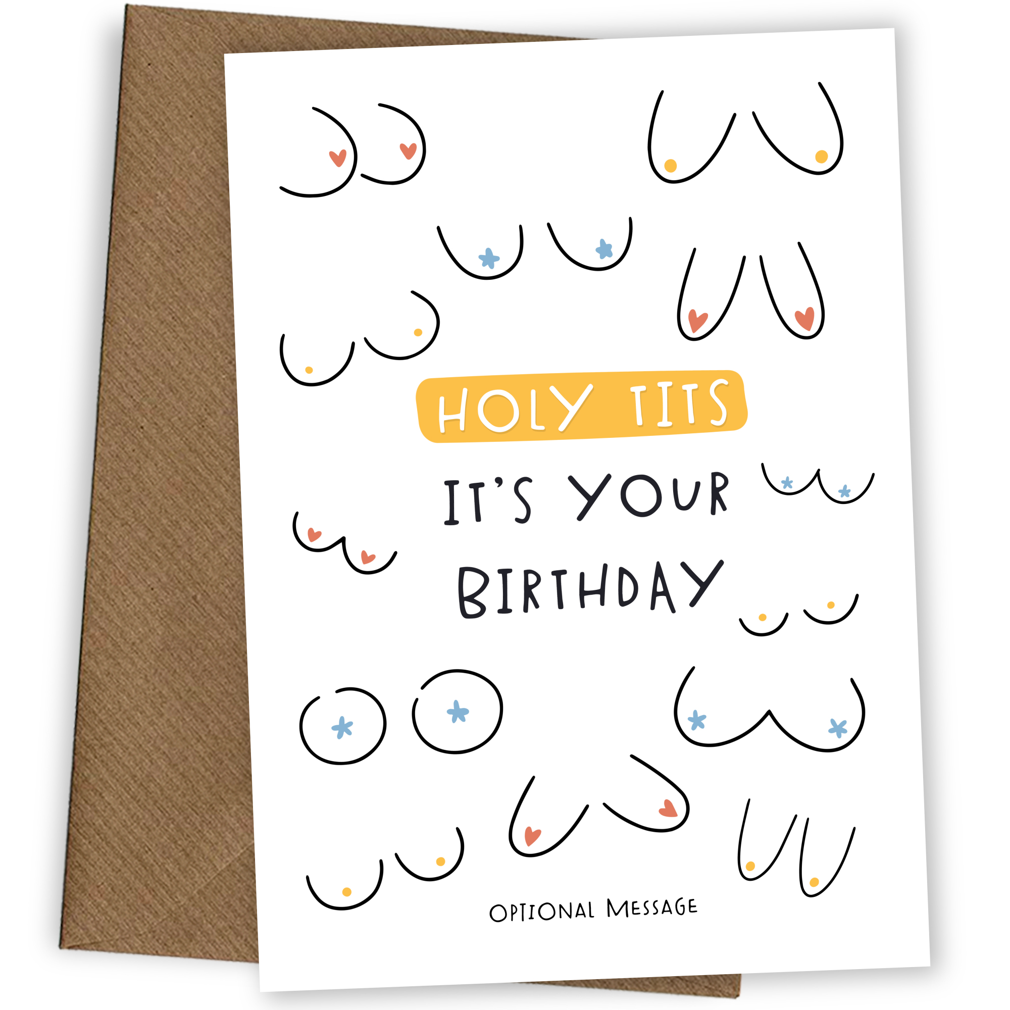 Rude Birthday Cards for Women - Holy Tits