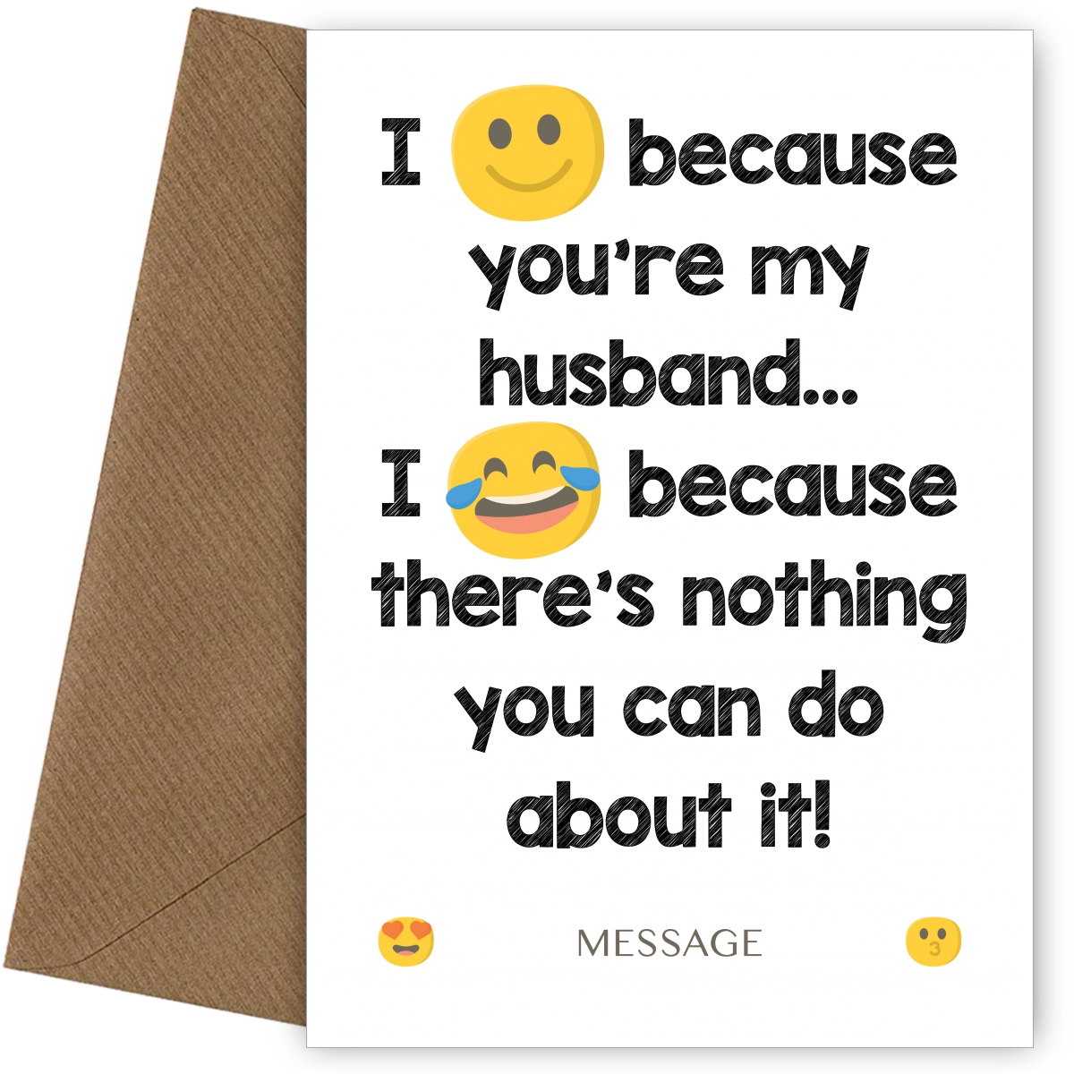 Personalised Husband Card - I Smile Because You're My Husband