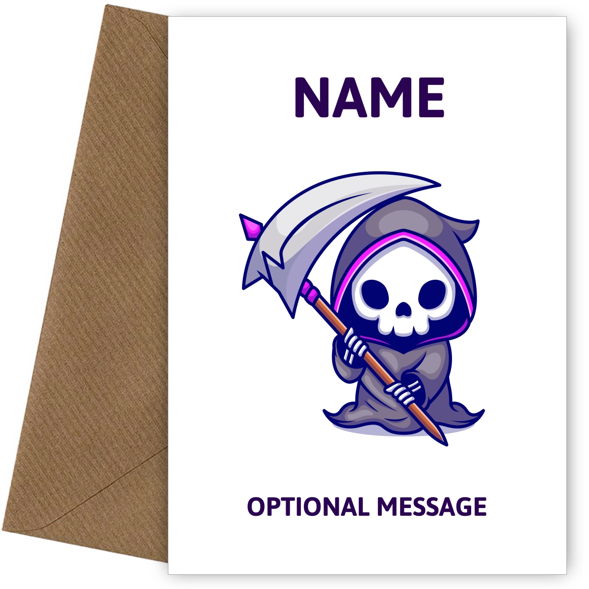 Grim Reaper Birthday Card