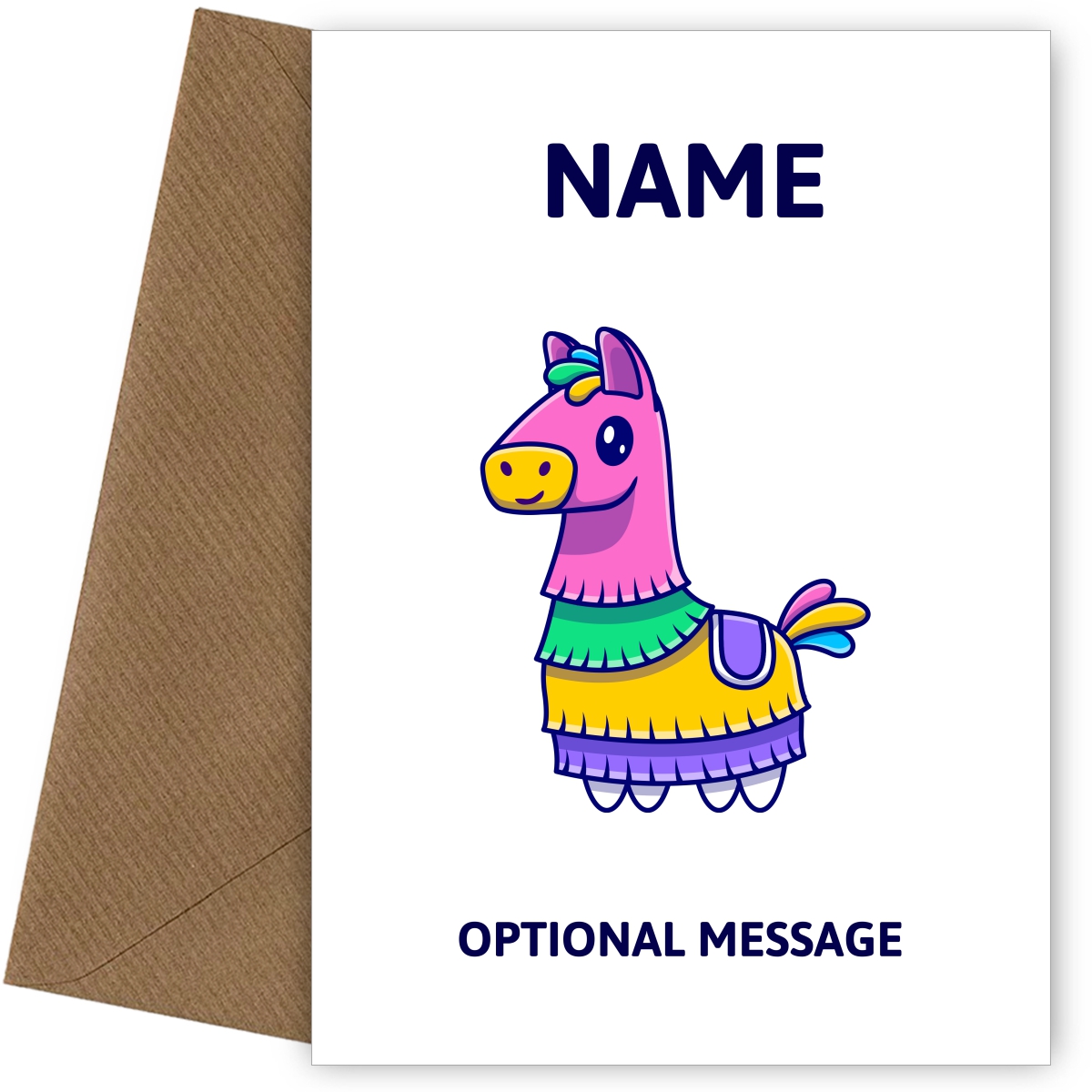 Horse Pinata Greetings Card