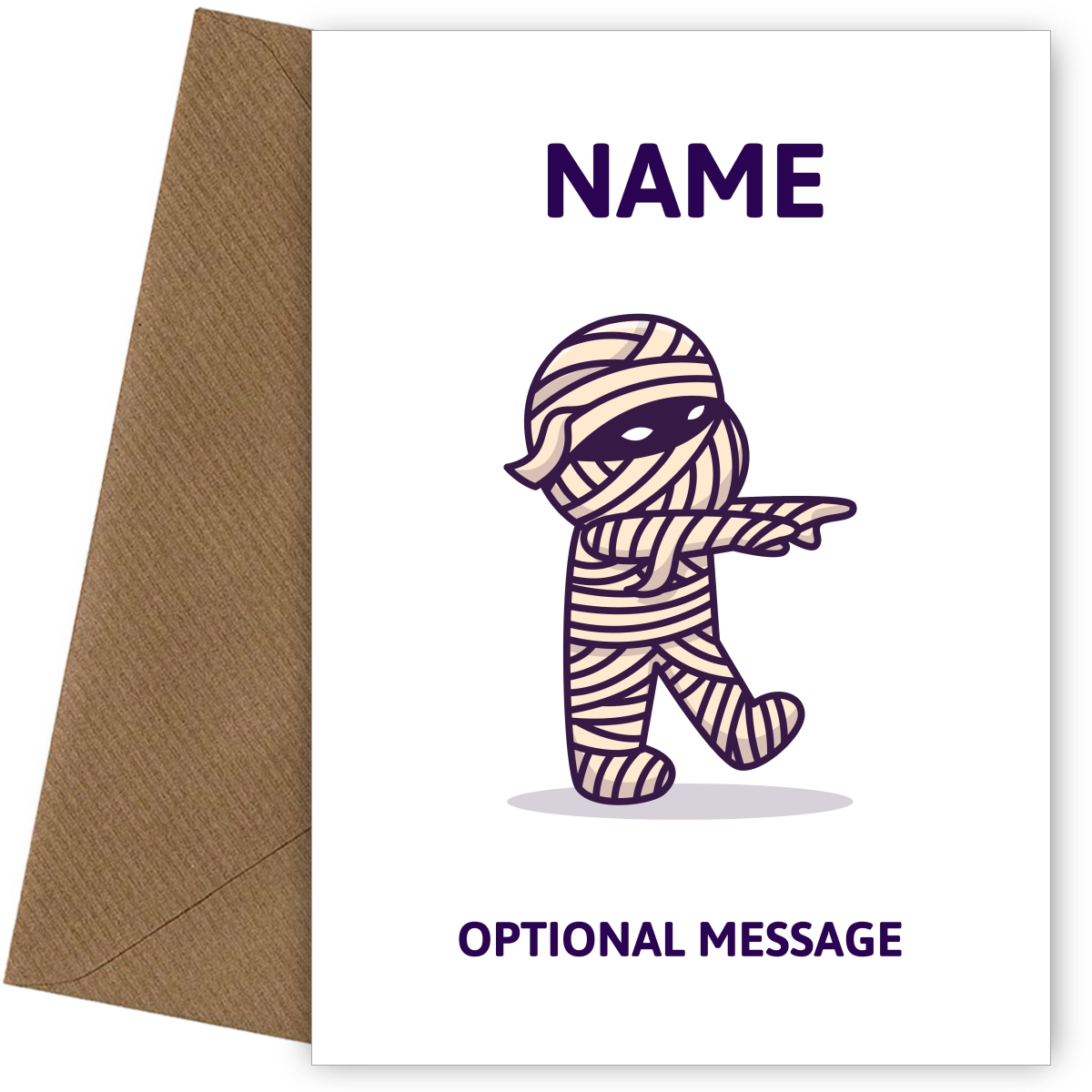 Halloween Mummy Greetings Card