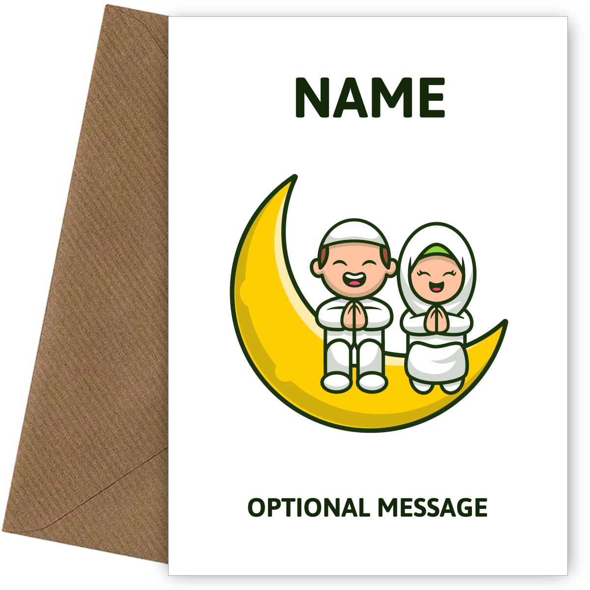 Muslim Couple Greetings Card