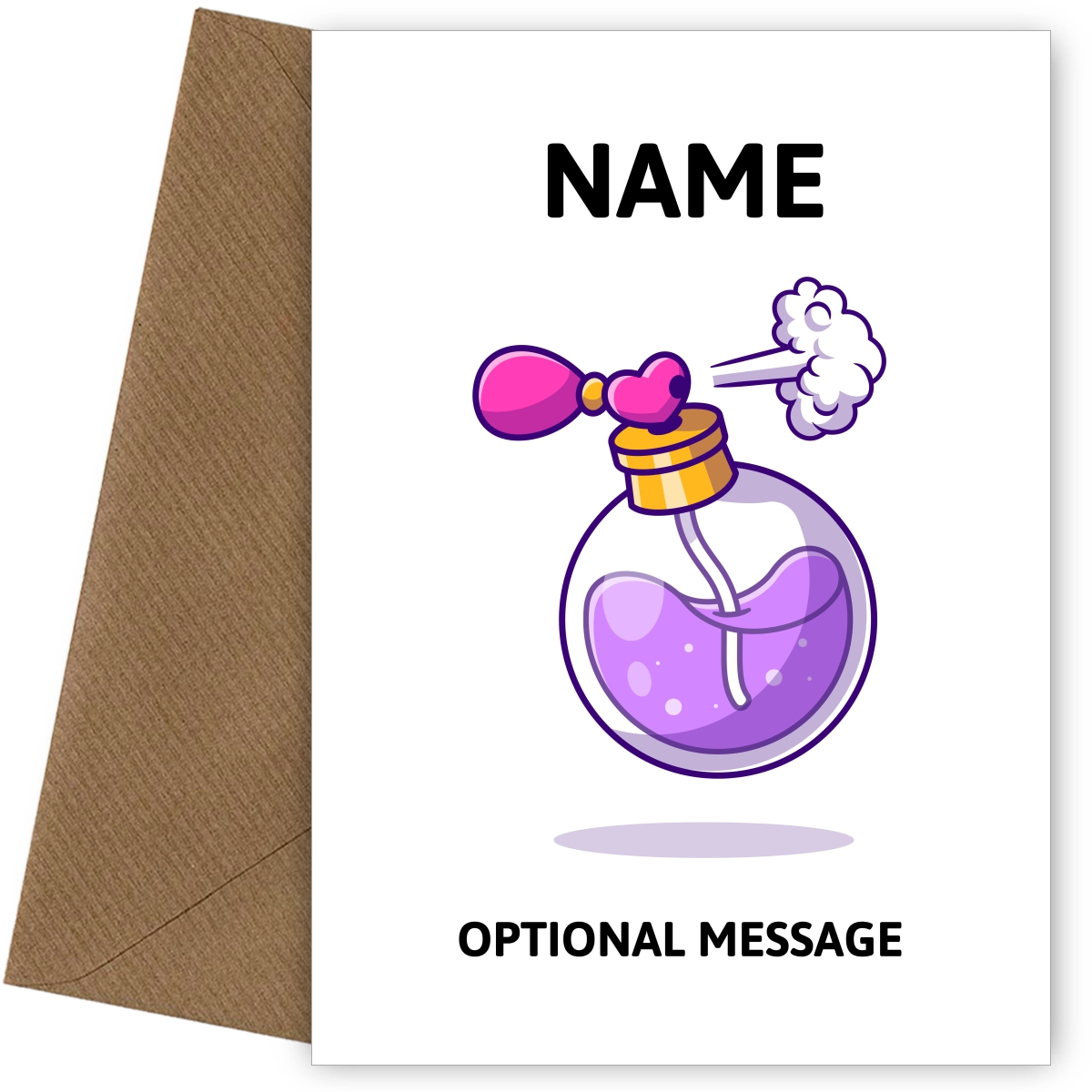 Perfume Bottle Greetings Card