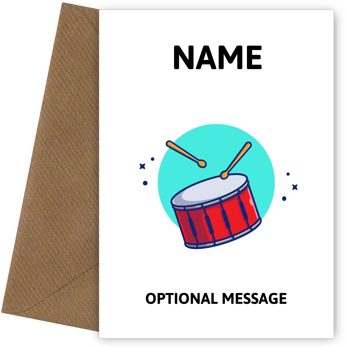 Snare Drum Greetings Card