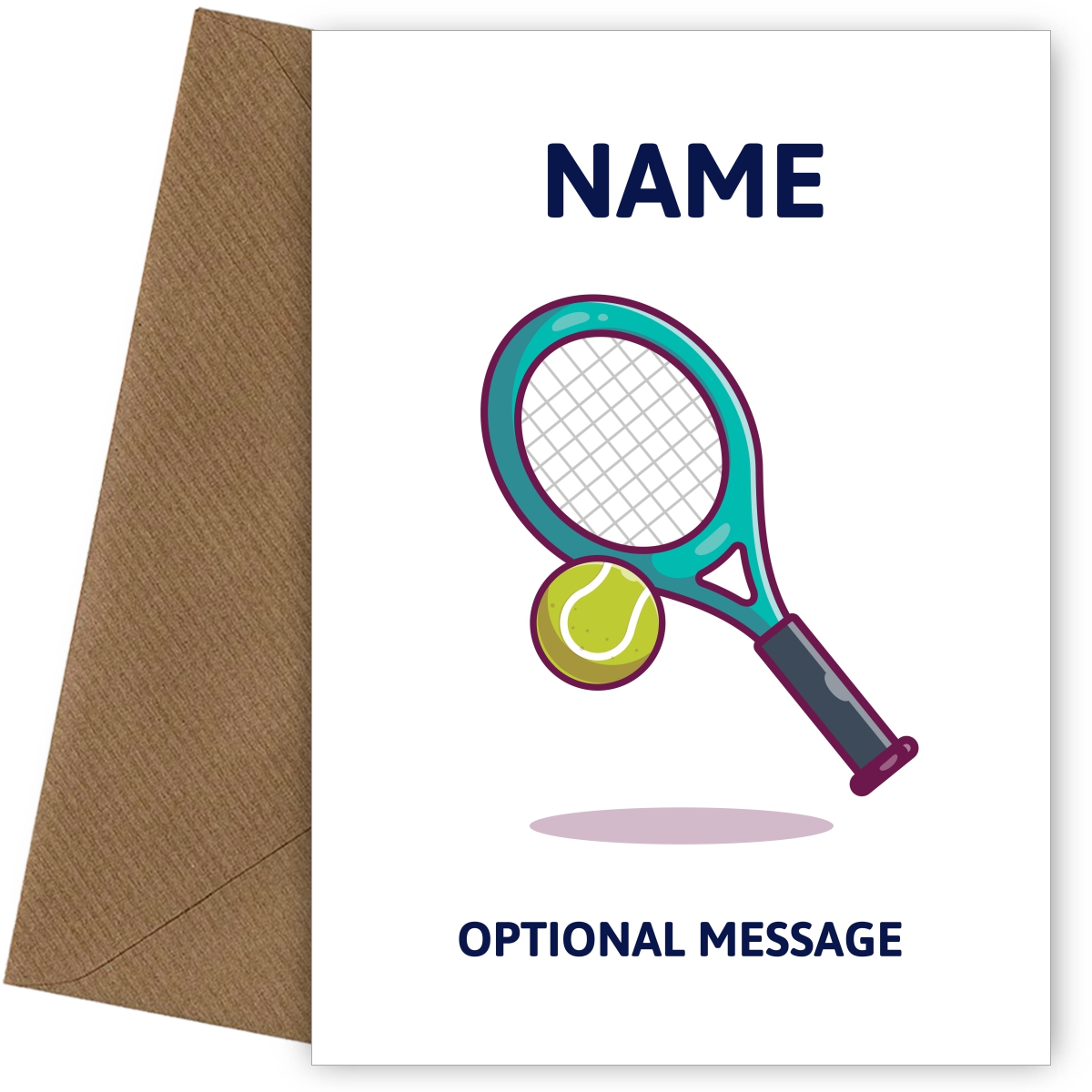 Tennis Greetings Card