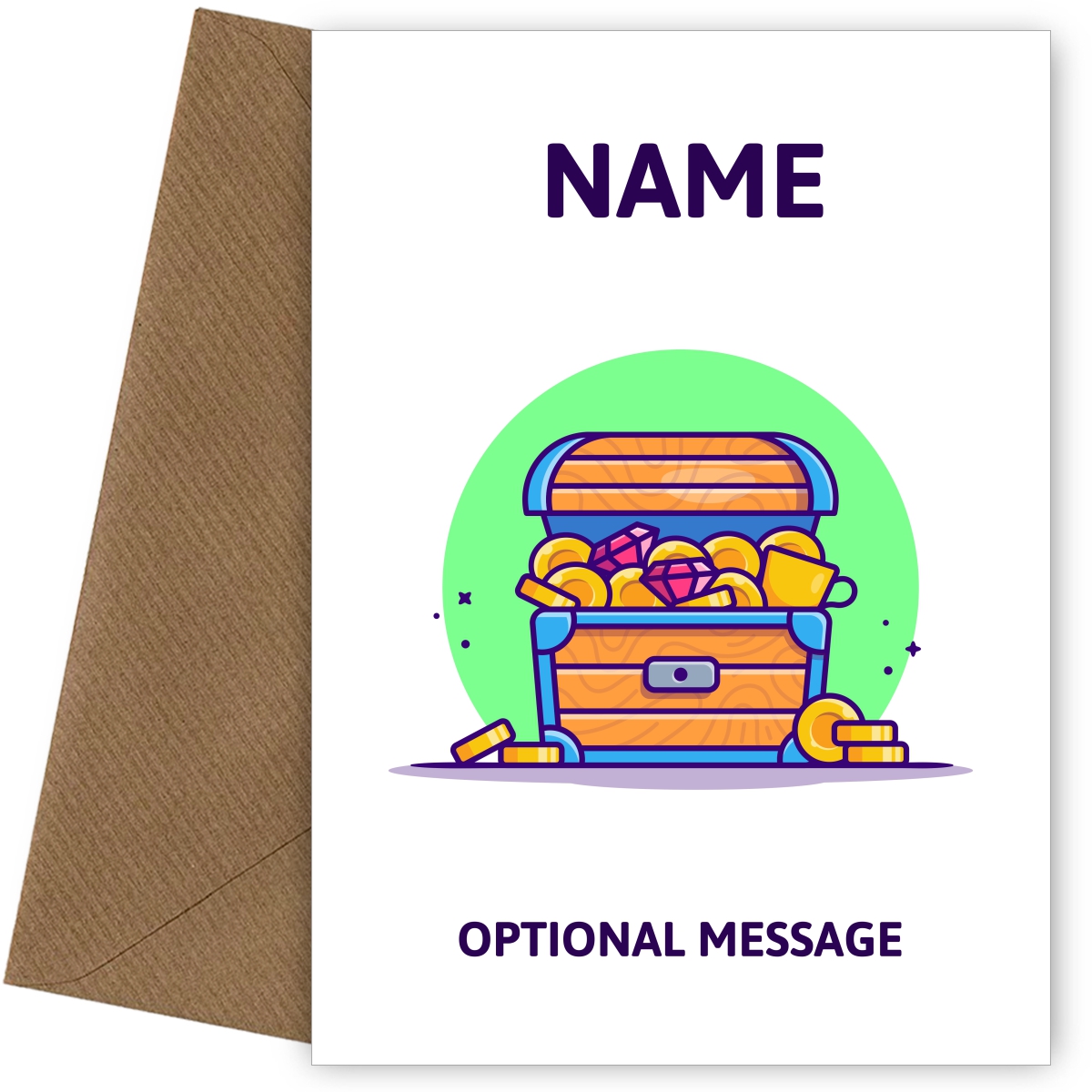 Pirate Treasure Greetings Card