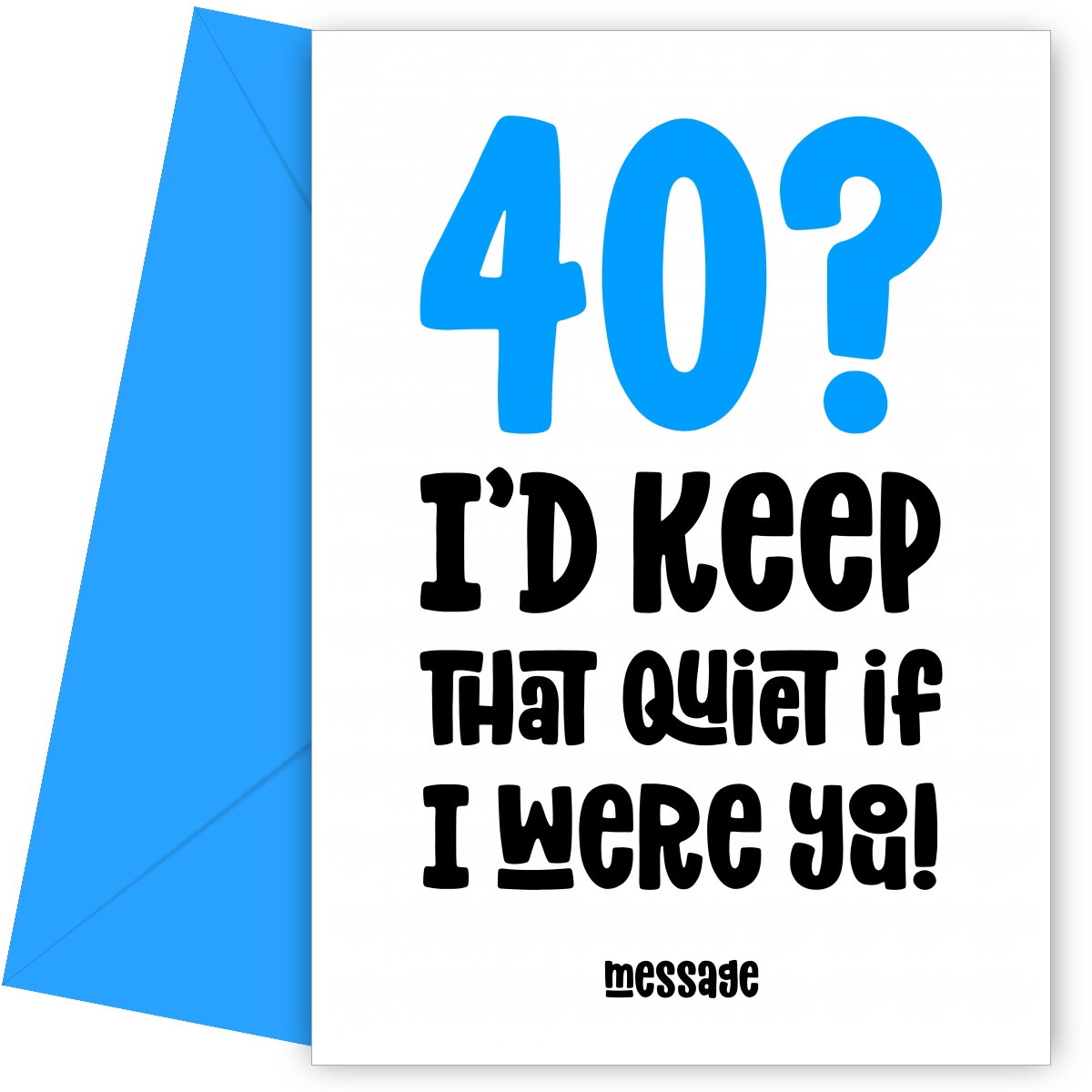 blue 40 : Keep That Quiet Birthday Card