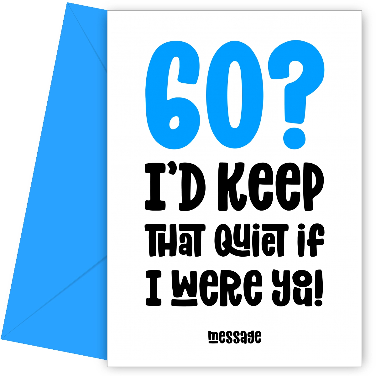 blue 60 : Keep That Quiet Birthday Card
