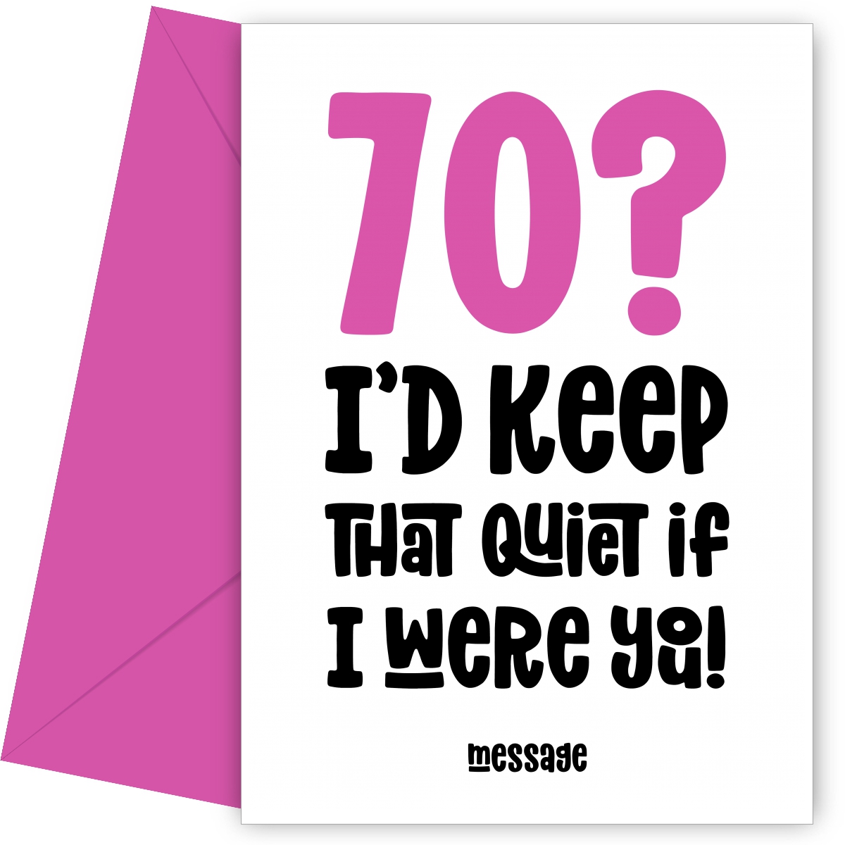 pink 70 : Keep That Quiet Birthday Card