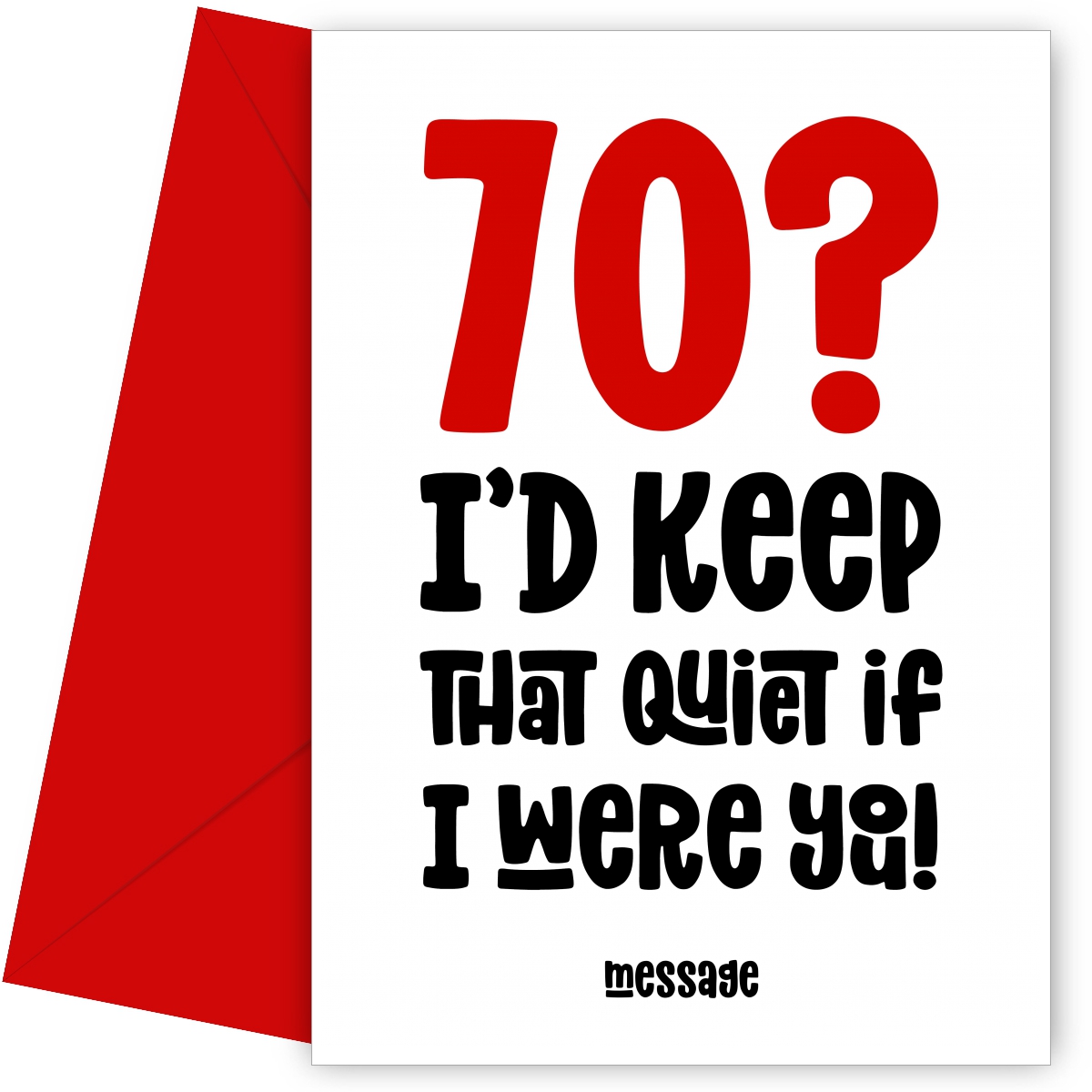 red 70 : Keep That Quiet Birthday Card