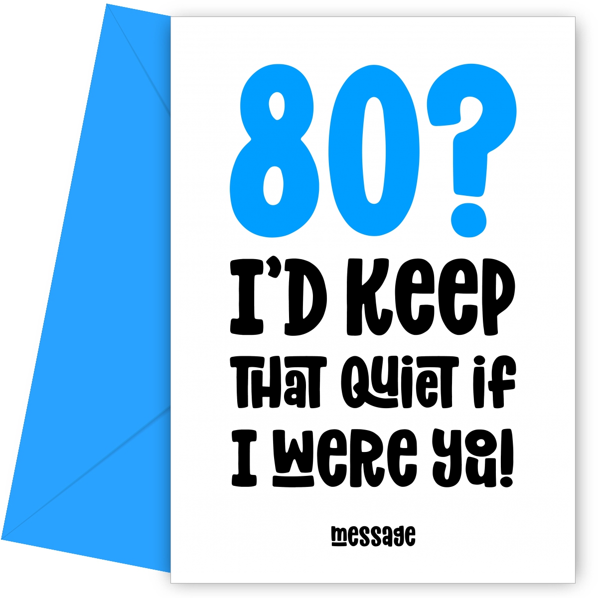 blue 80 : Keep That Quiet Birthday Card