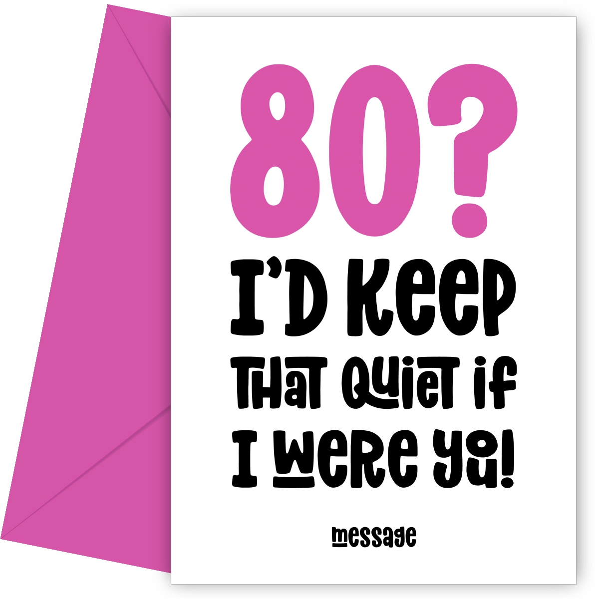 pink 80 : Keep That Quiet Birthday Card