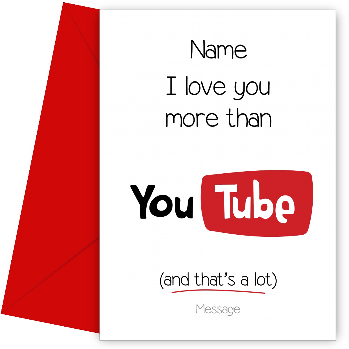Dad Birthday Card - I Love You More Than YouTube