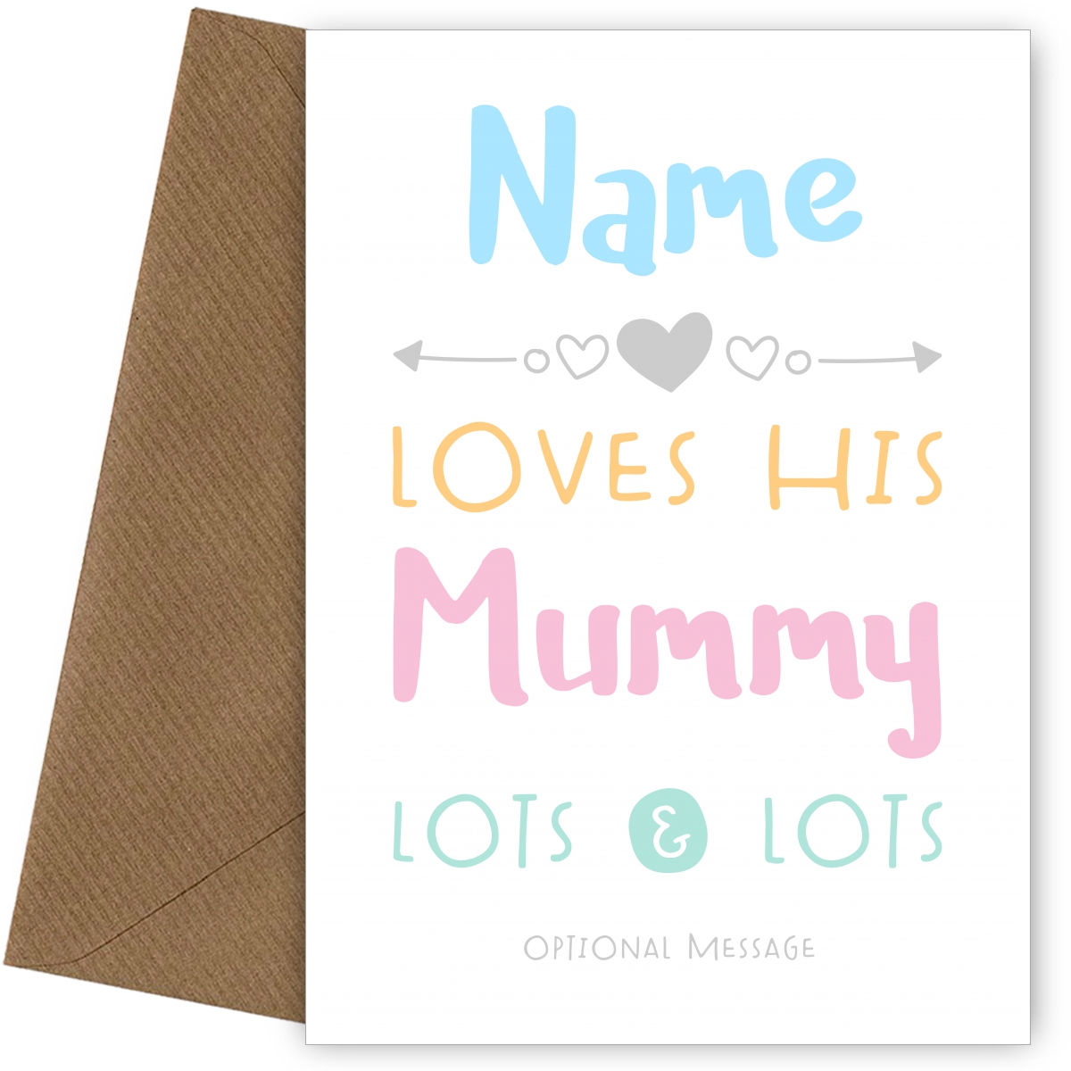 Personalised Mummy Birthday Card - Loves Lots & Lots