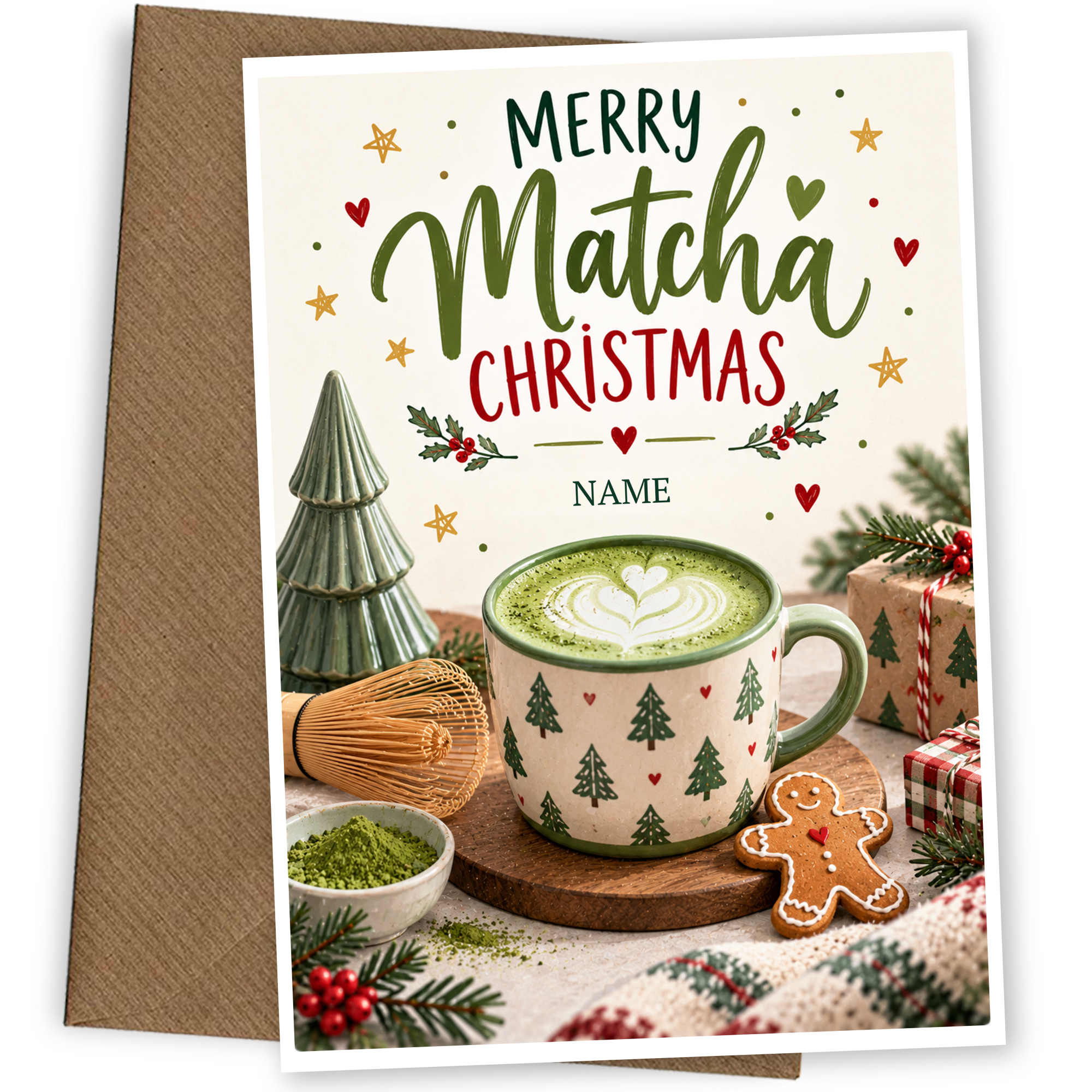 Matcha Christmas Card