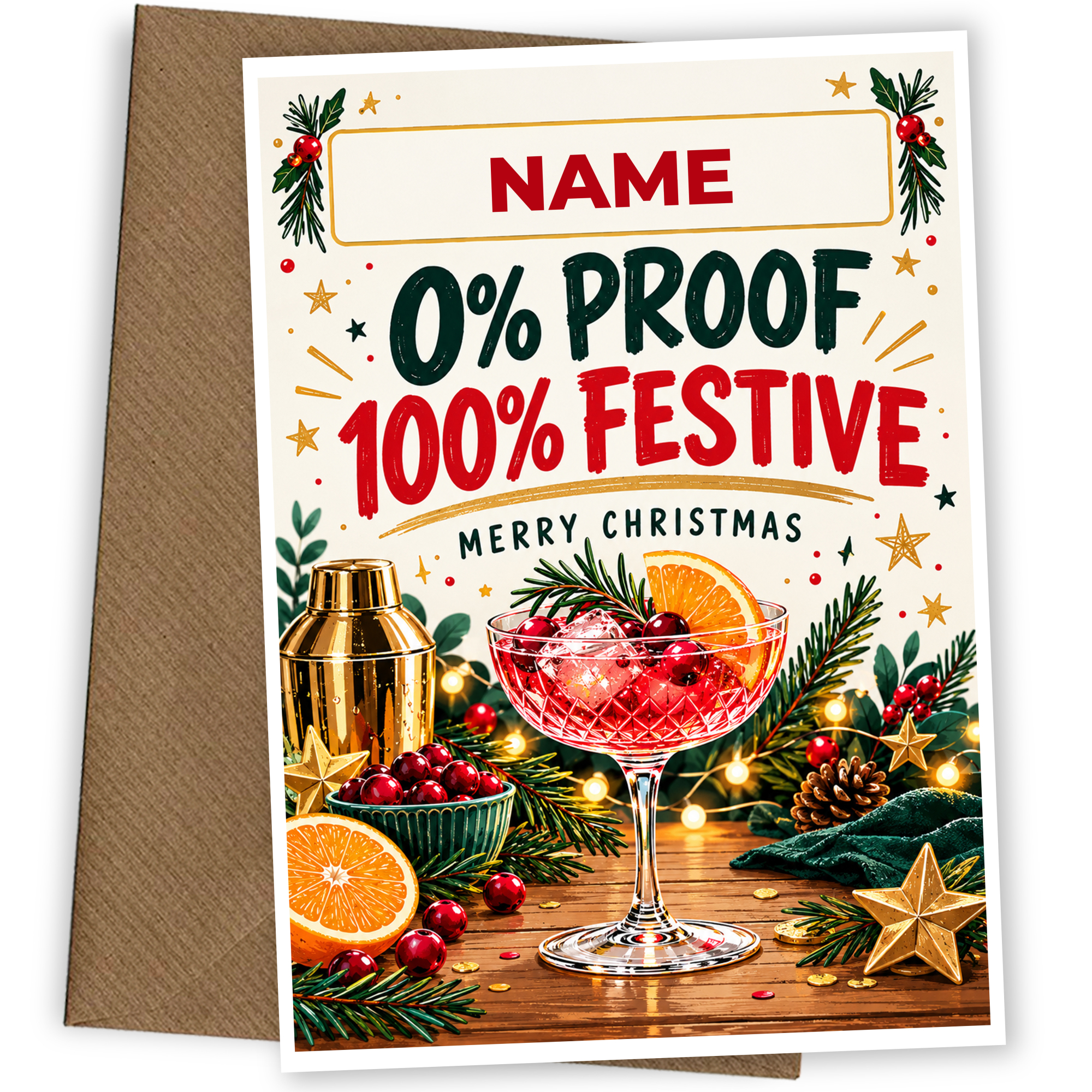 Mocktail Christmas Card