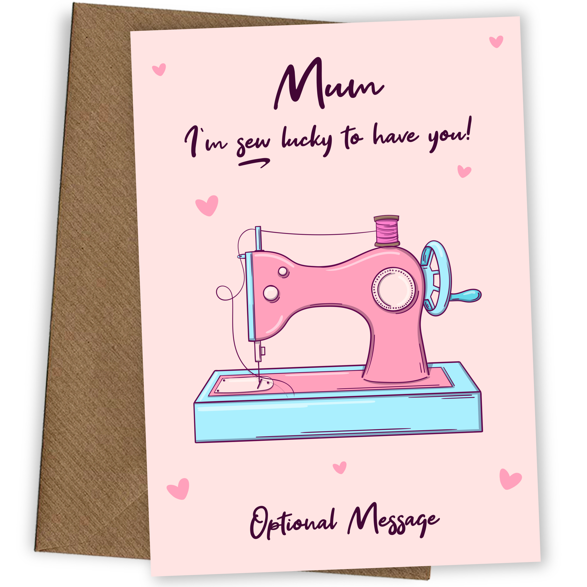 Sew Lucky Funny Mother's Day Card for Her - So Lucky To Have You Mum Card