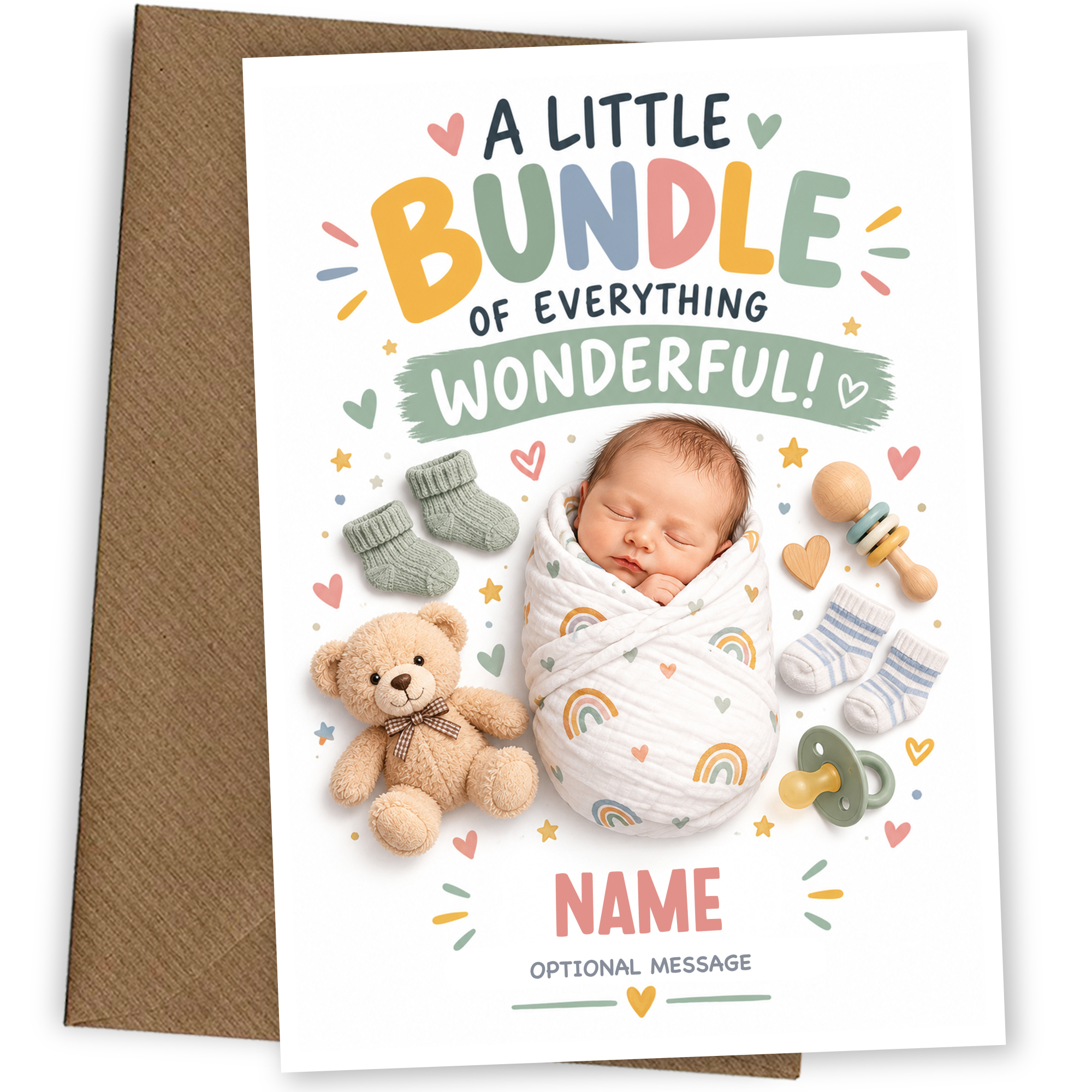 New Baby Card Bundle Of Wonderful