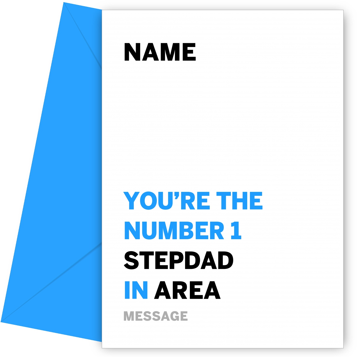 Number 1 Stepdad Birthday Card