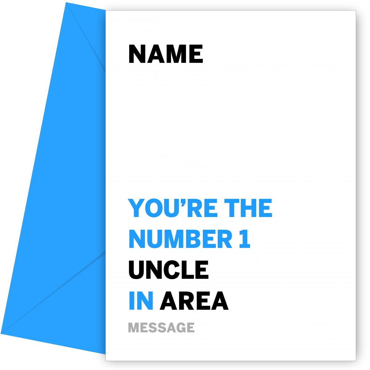 Number 1 Uncle Birthday Card