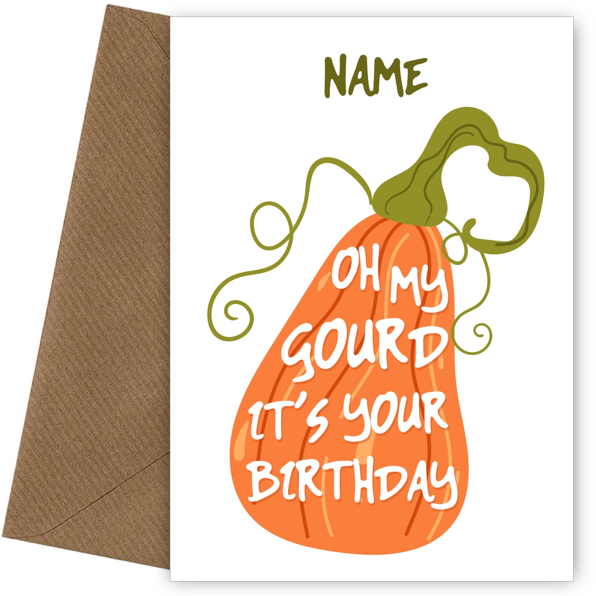 Autumn Birthday Card - Oh My Gourd