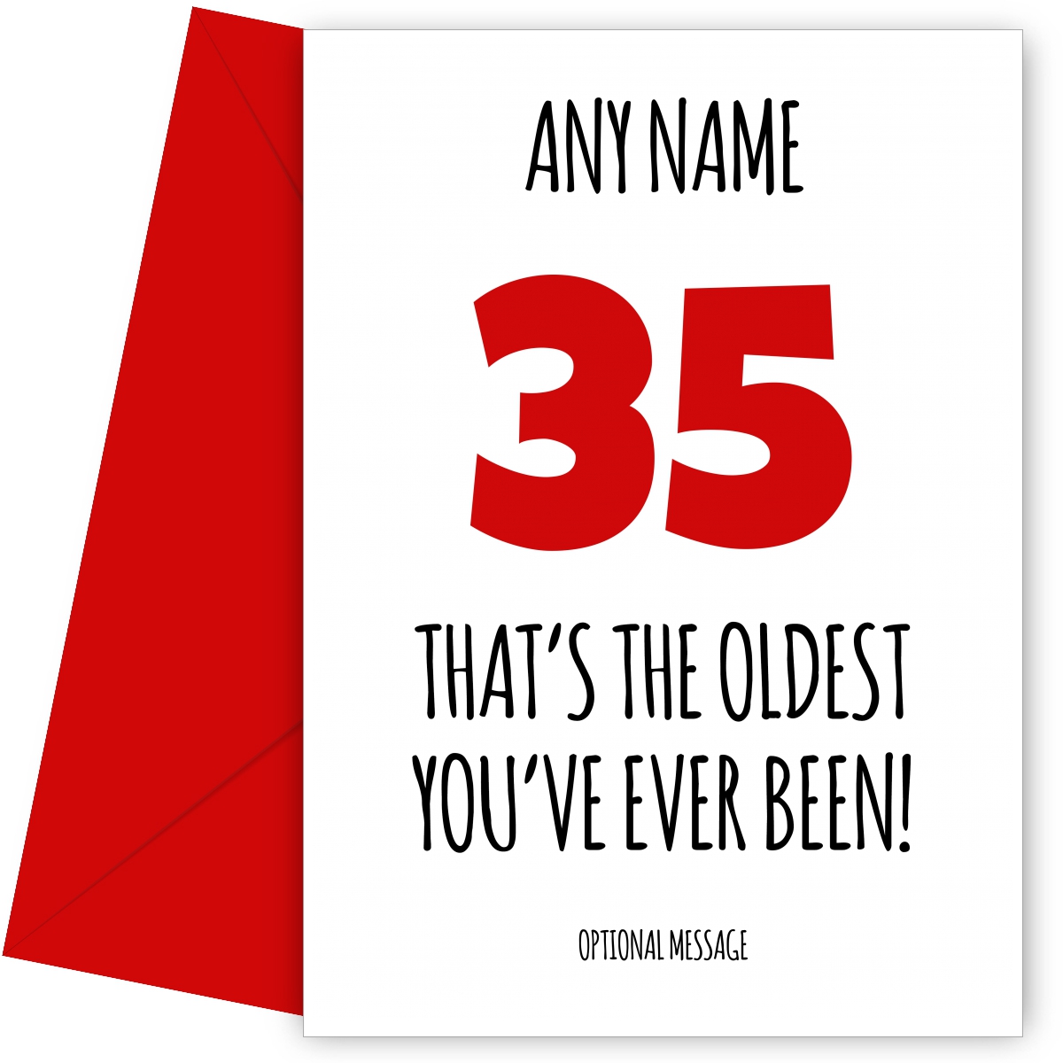 Funny 35th Birthday Card - That's the oldest you've ever been!
