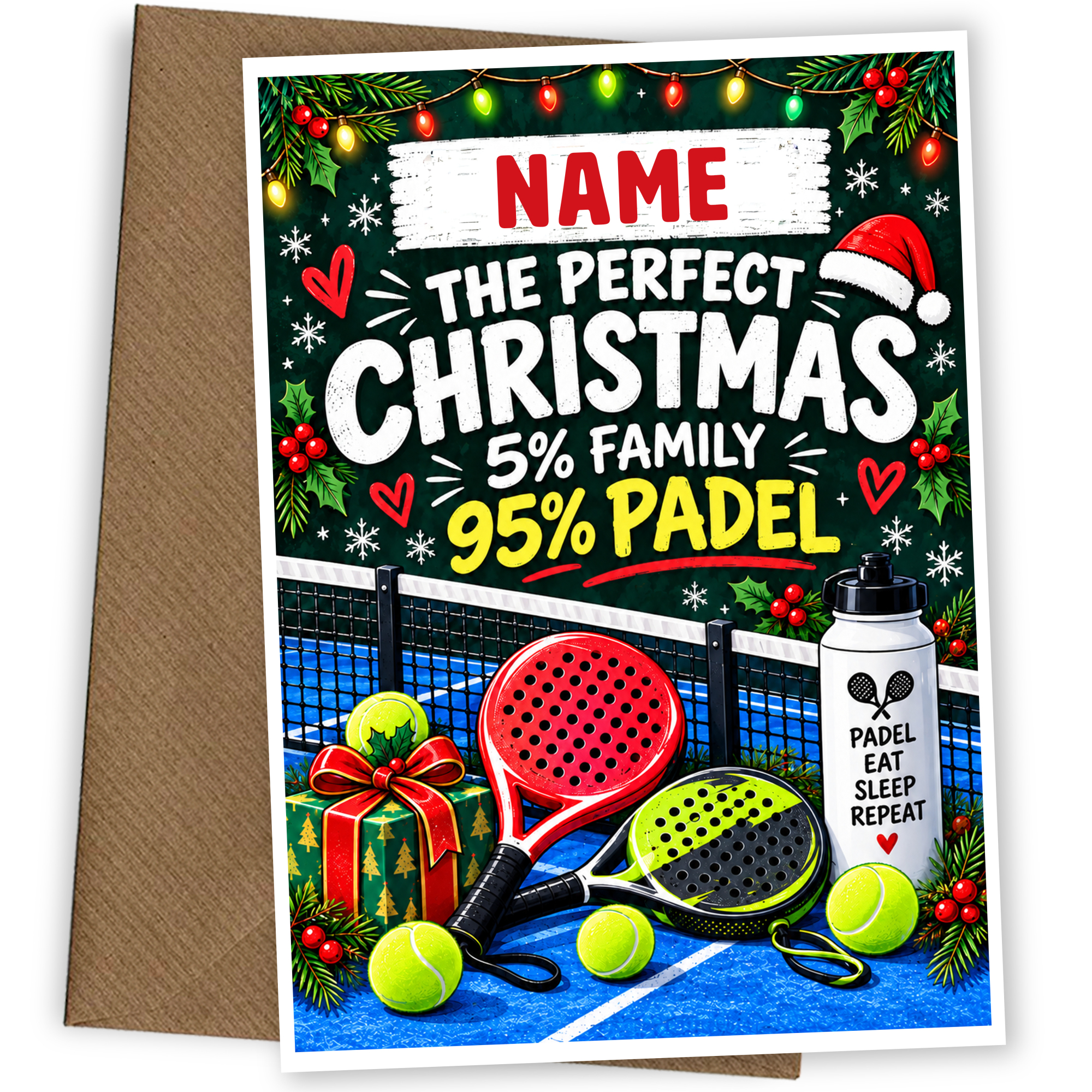 Padel Christmas Card