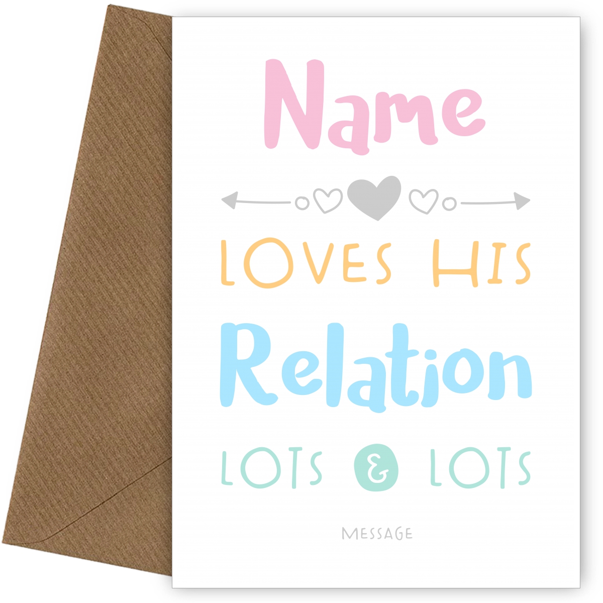 Personalised Brother Birthday Card - Love Lots & Lots