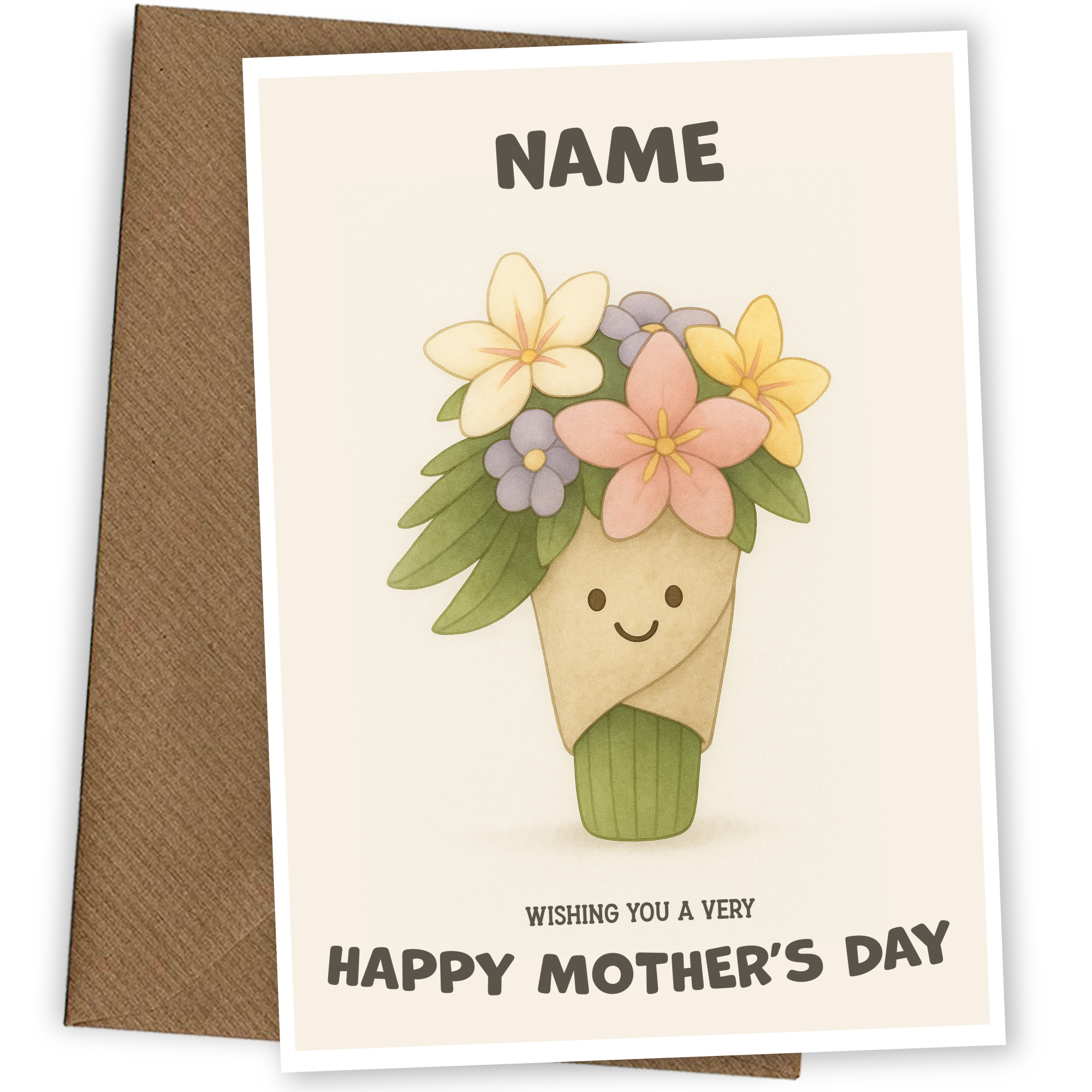 Happy Mother's Day Card from Daughter - Plush Flowers