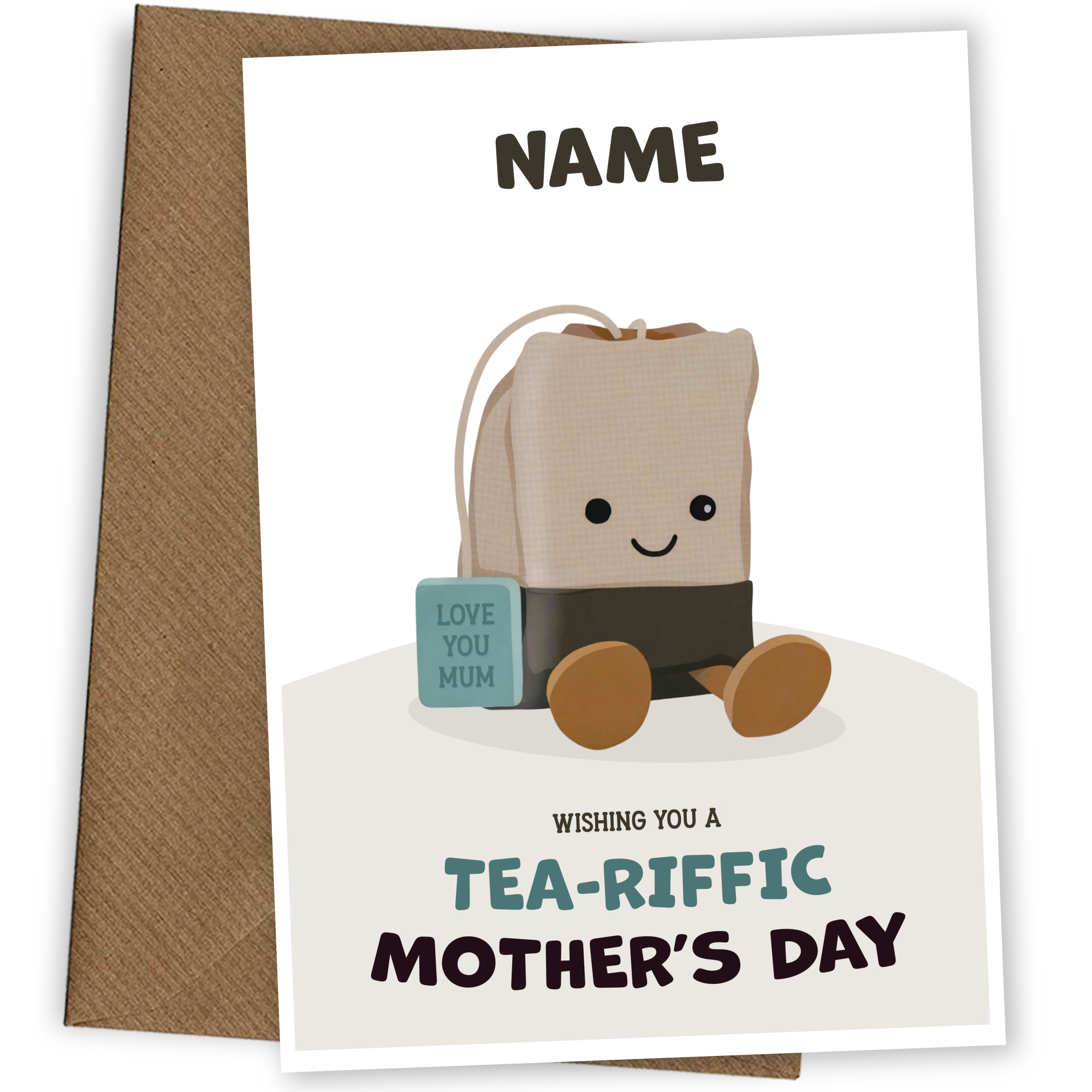 Happy Mother's Day Card from Daughter - Plush Tea Bag