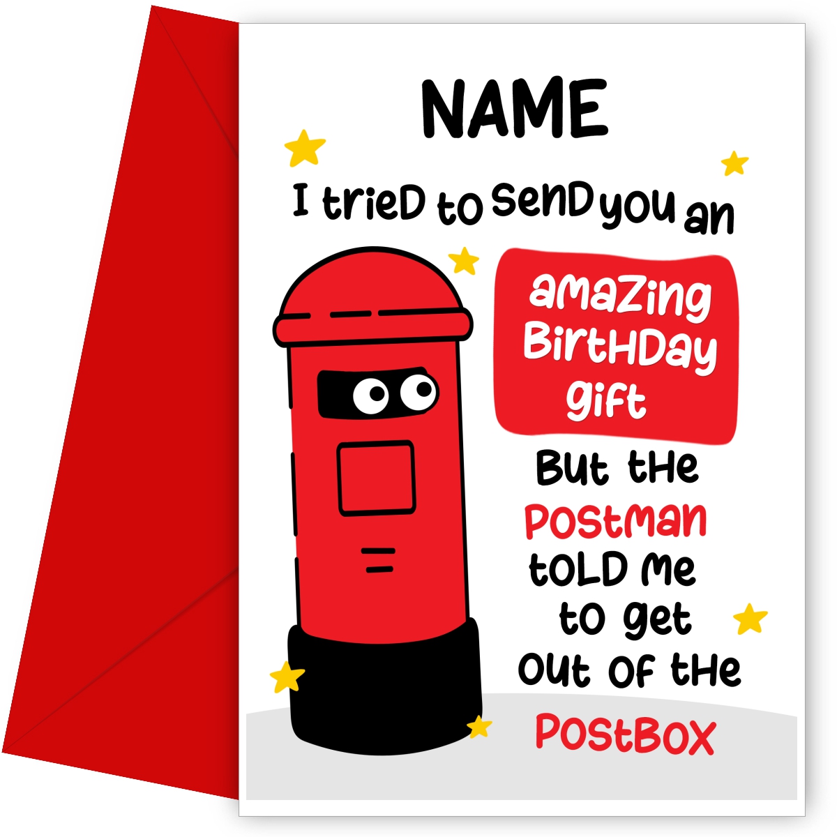 Funny Birthday Cards for Men & Women - Postman Told Me To Get Out