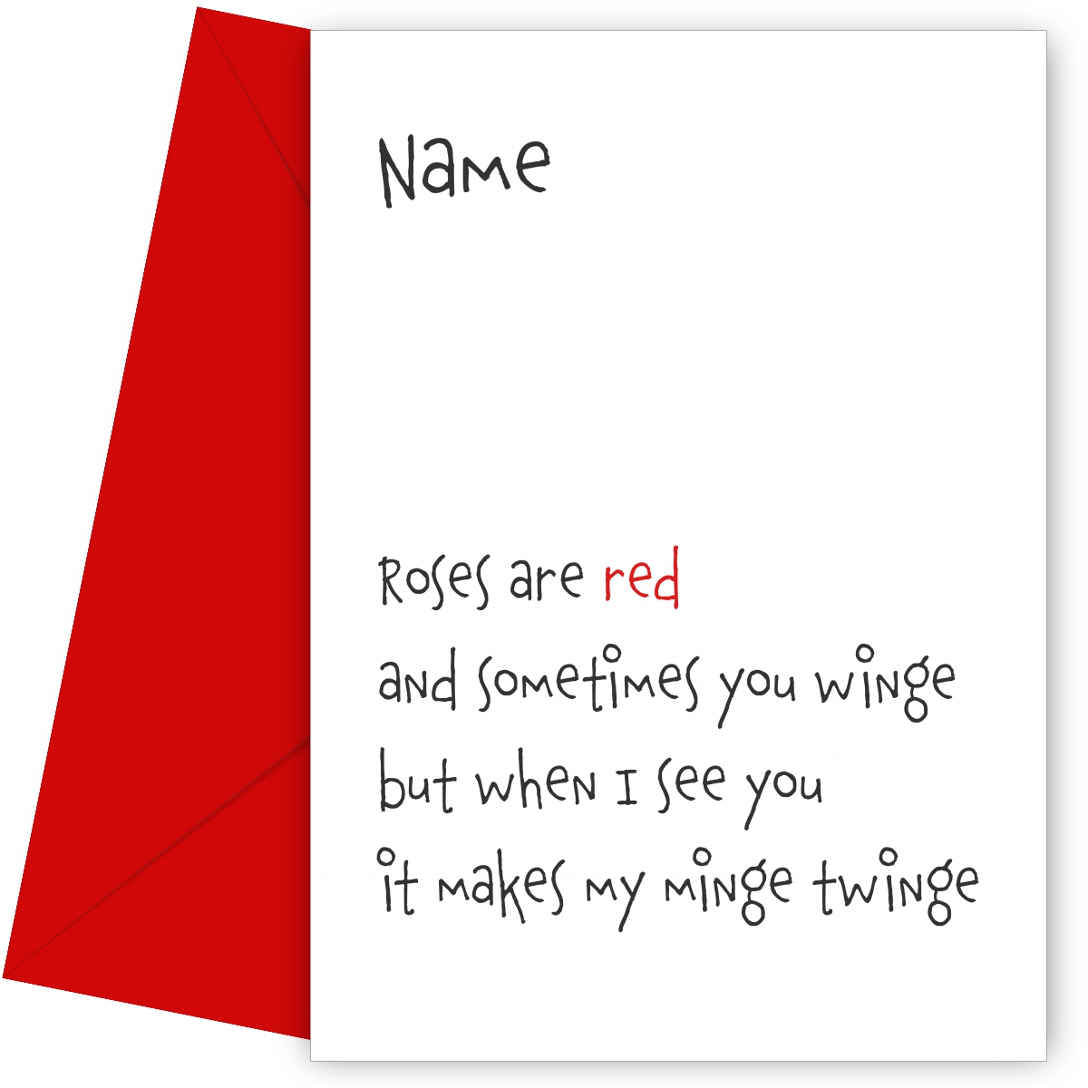 Personalised Roses are Red Card (Sometimes you winge) Personalised Roses are Red Card (Sometimes you winge)