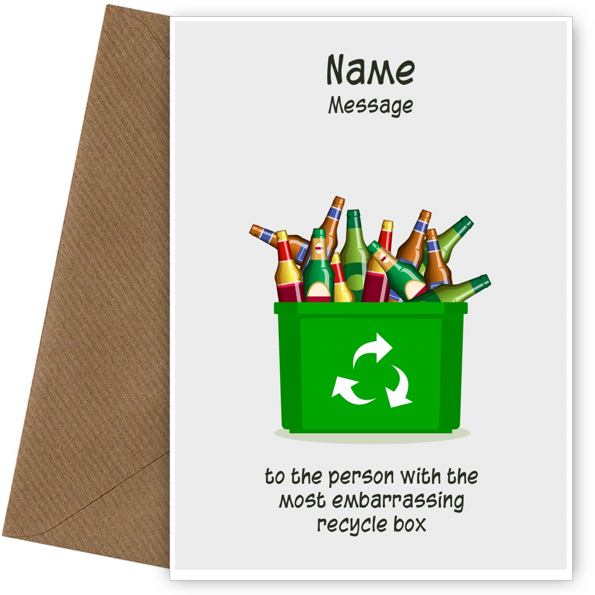 Dad Birthday Card - Embarrassing Recycle Box