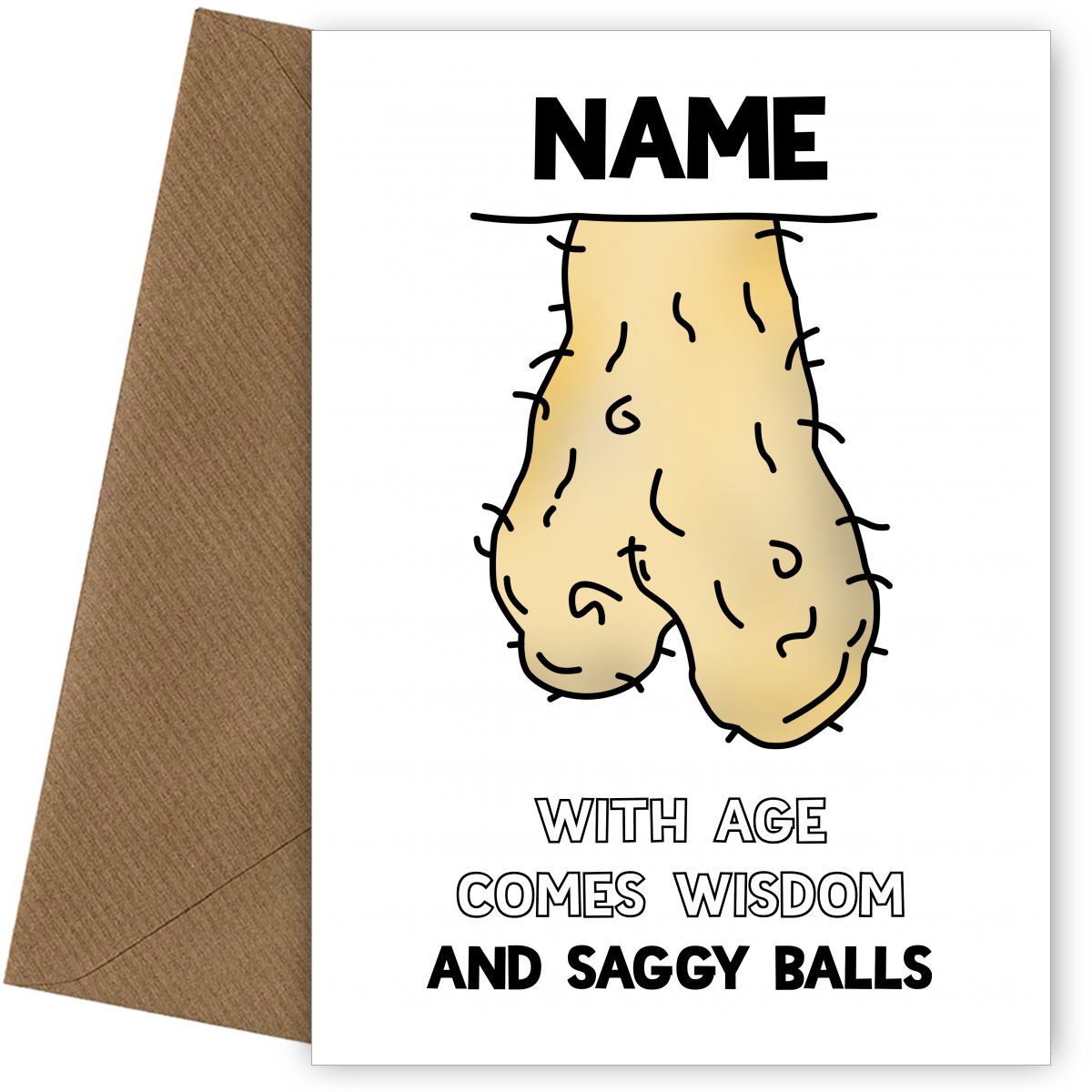 Saggy Balls Card