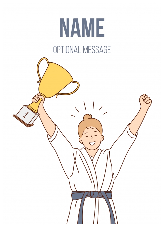 Personalised Karate Card - Birthday, Congratulations