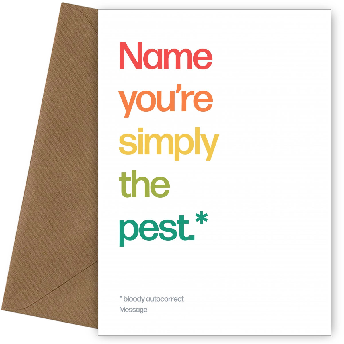 Simply The Pest Card
