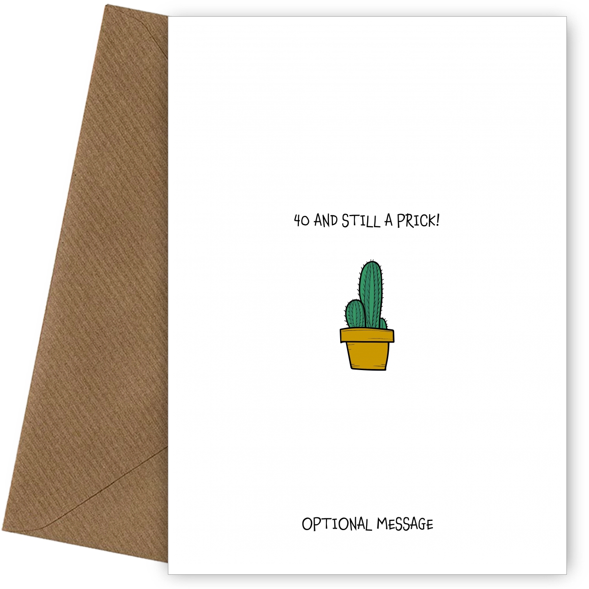 Insult 40th Birthday Card - You're Still a Prick!