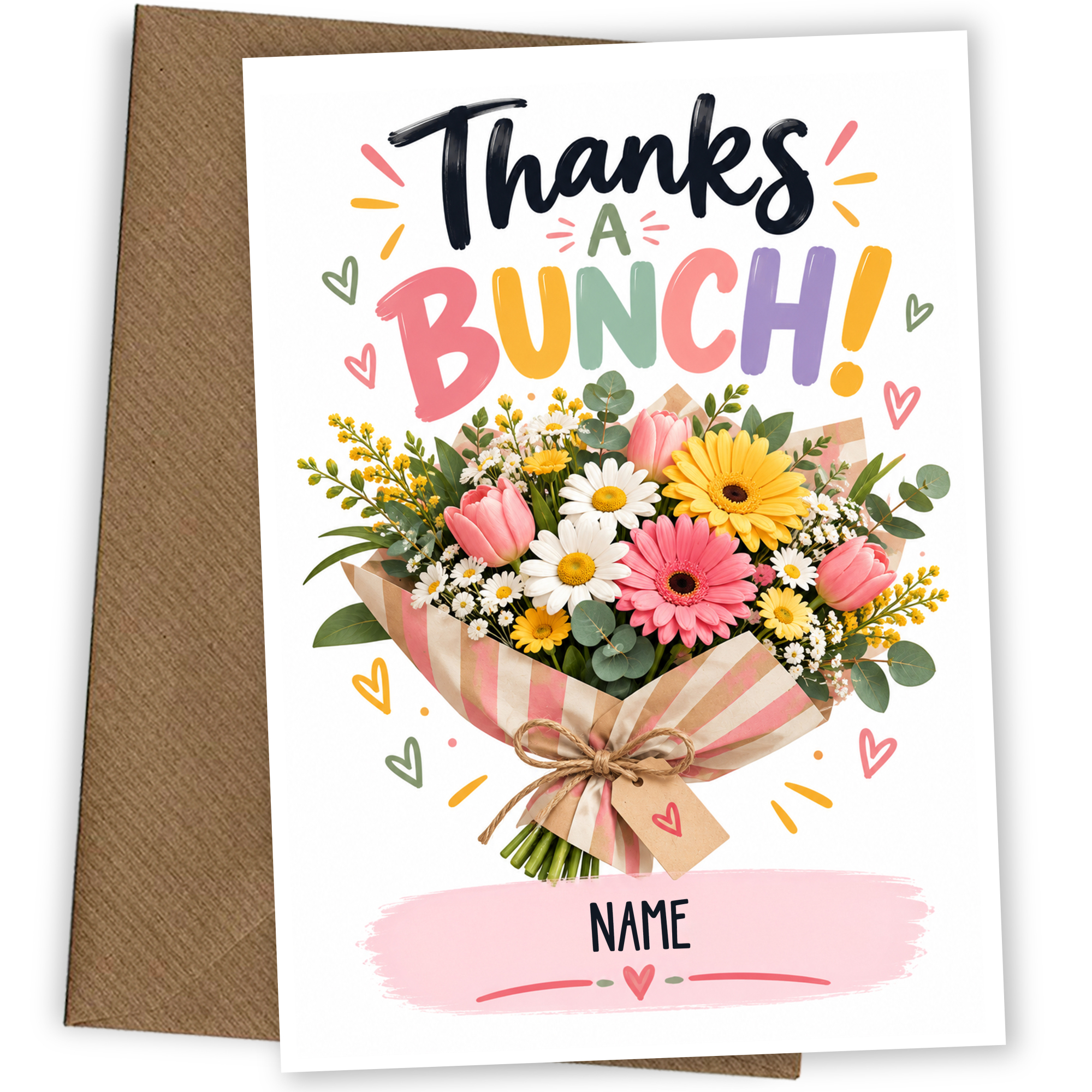 Thank You Card Thanks A Bunch