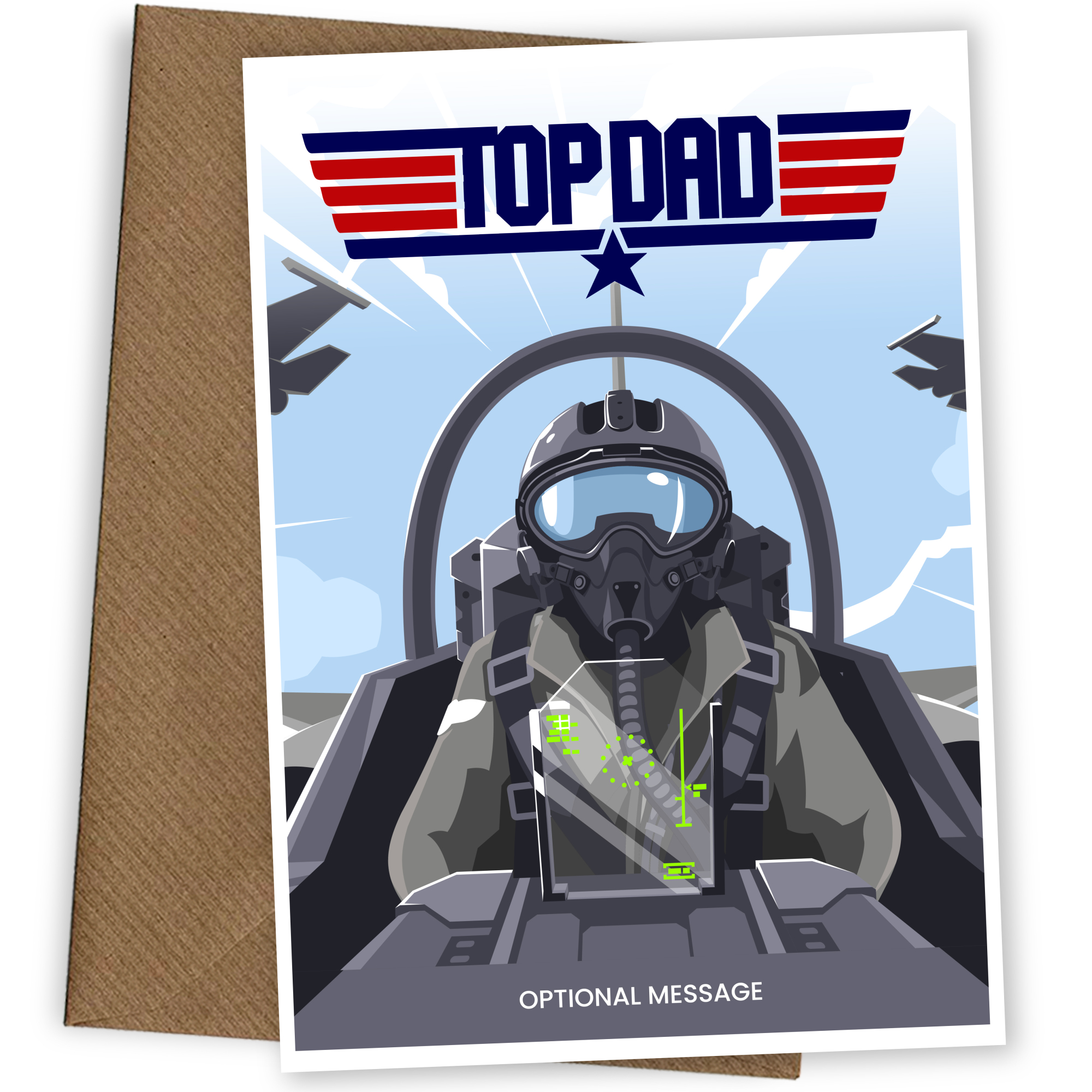 Happy Father's Day Card for Dad - Top Gun Maverick Style