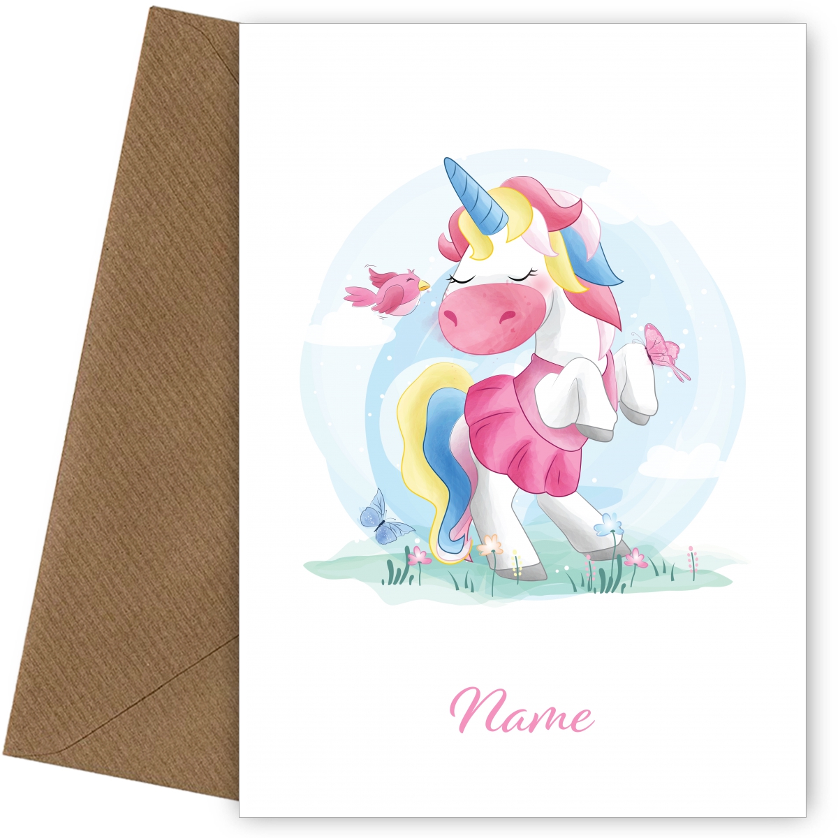 Unicorn Dancing Card