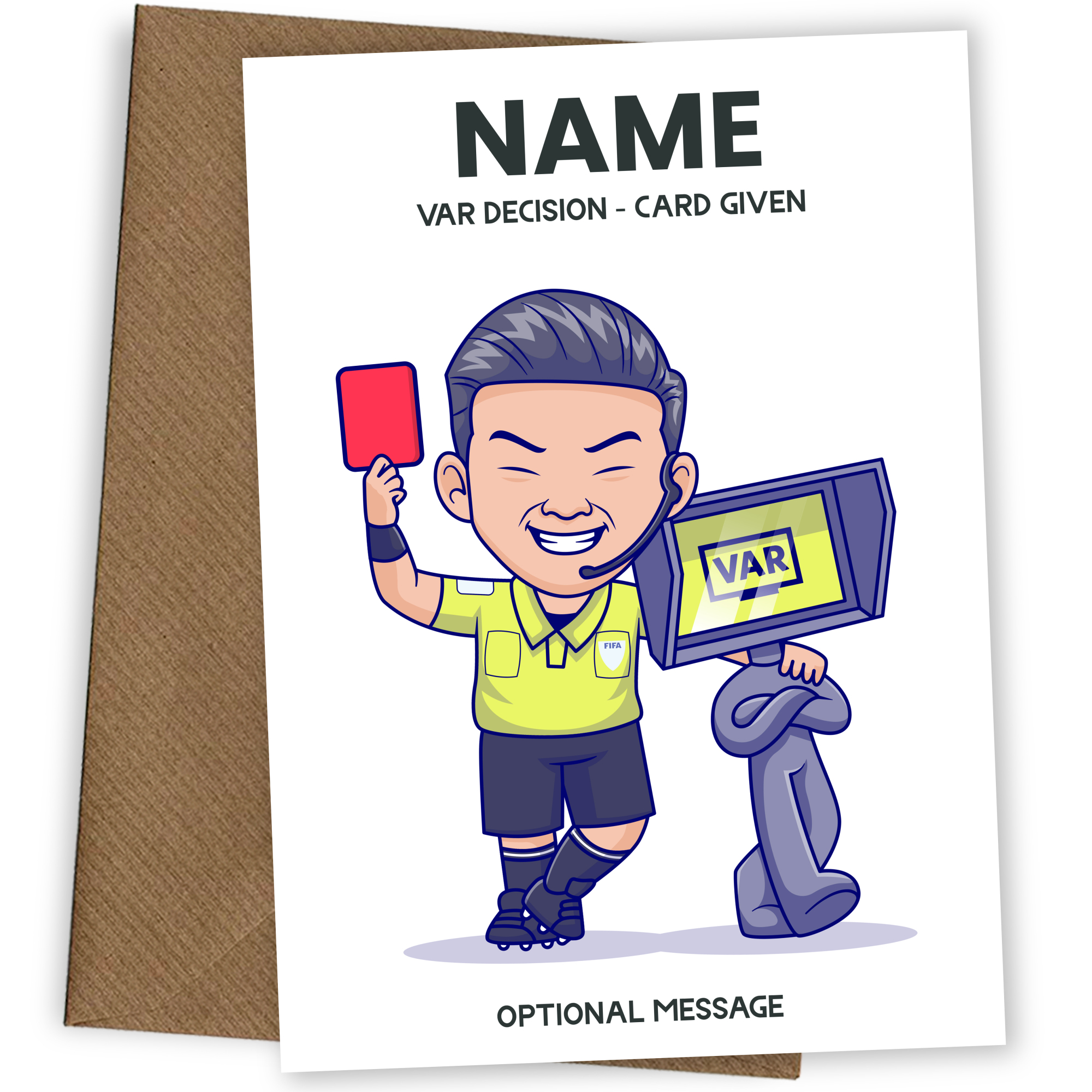 Funny Birthday Cards for Men - VAR Decision: Card Given